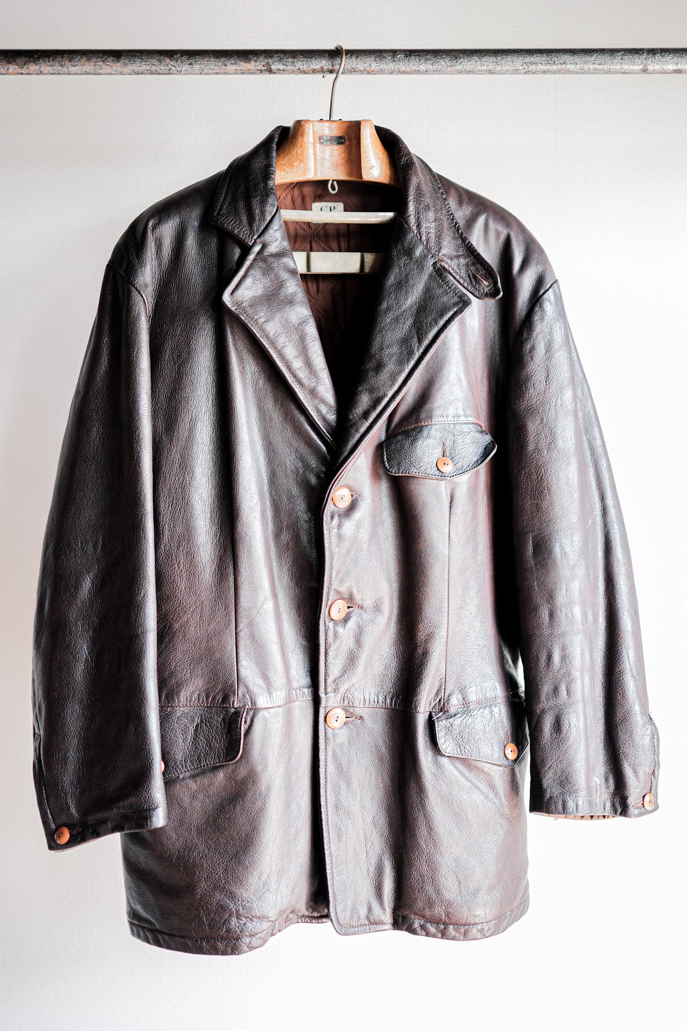 【~80’s】Old C.P.Company Leather Jacket Size.48