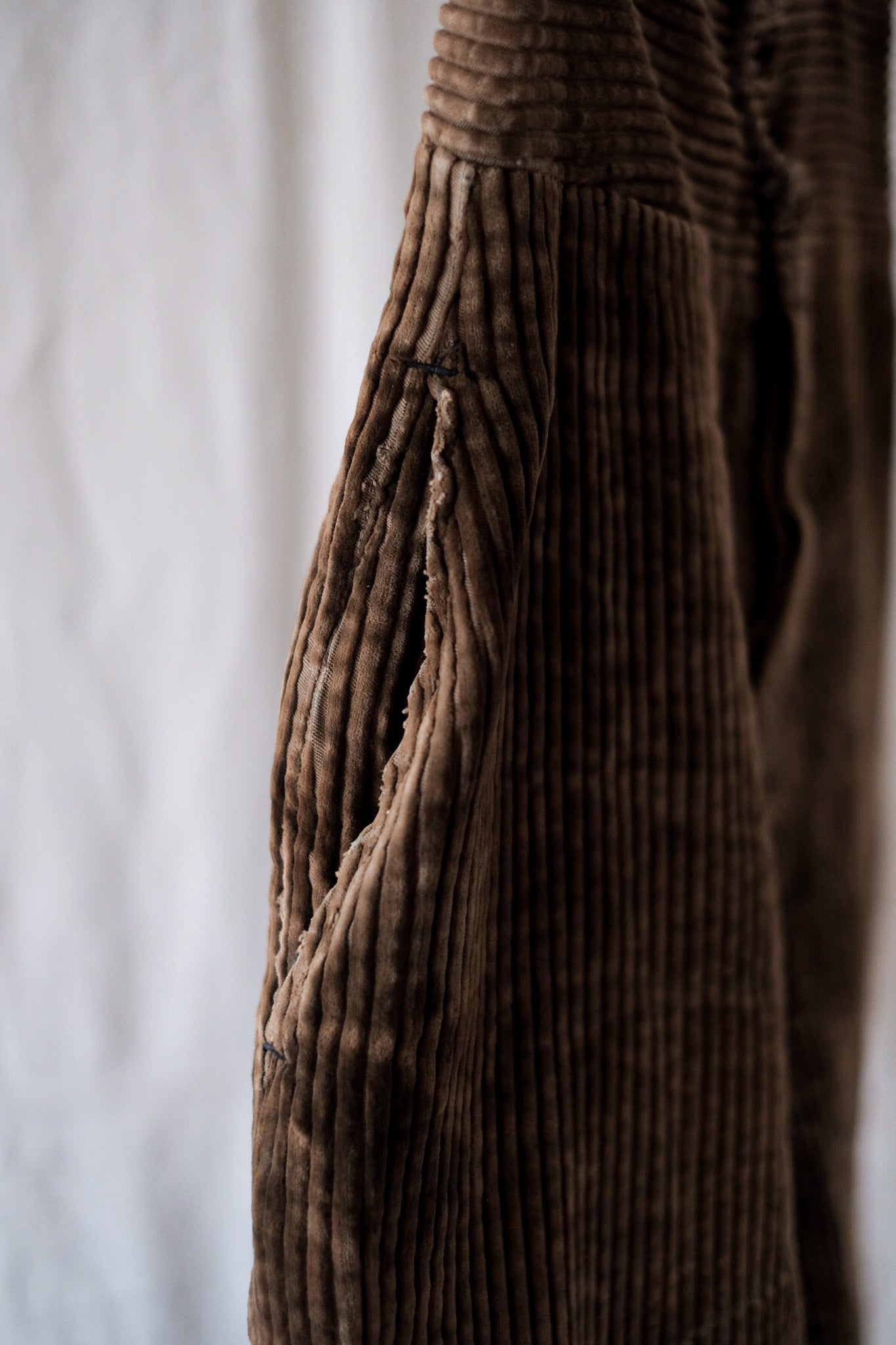【~30's】French Vintage Brown Corduroy Work Pants "Adolphe Lafont"