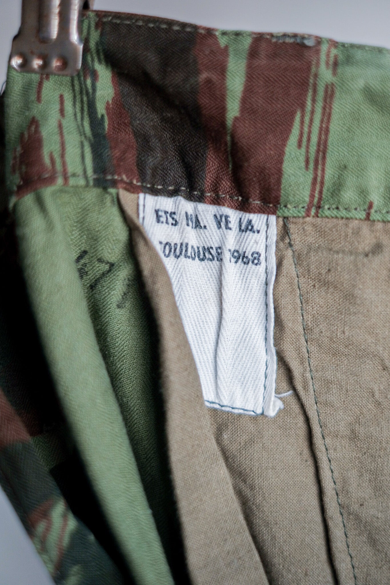 【~60's】French Army M47 Lizard Camo Field Trousers Size.76M