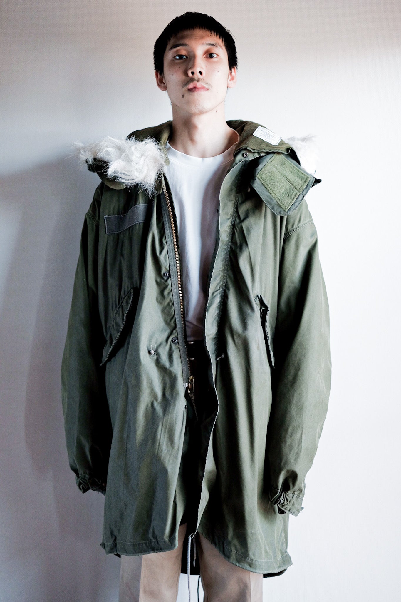 【~80's】U.S.ARMY M-65 Fishtail Parka Size.MEDIUM "Full Set"