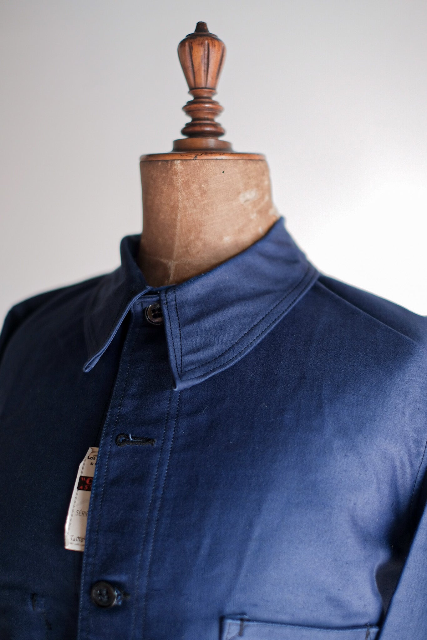 【~40's】French Vintage Blue Moleskin Work Jacket "Dead Stock"