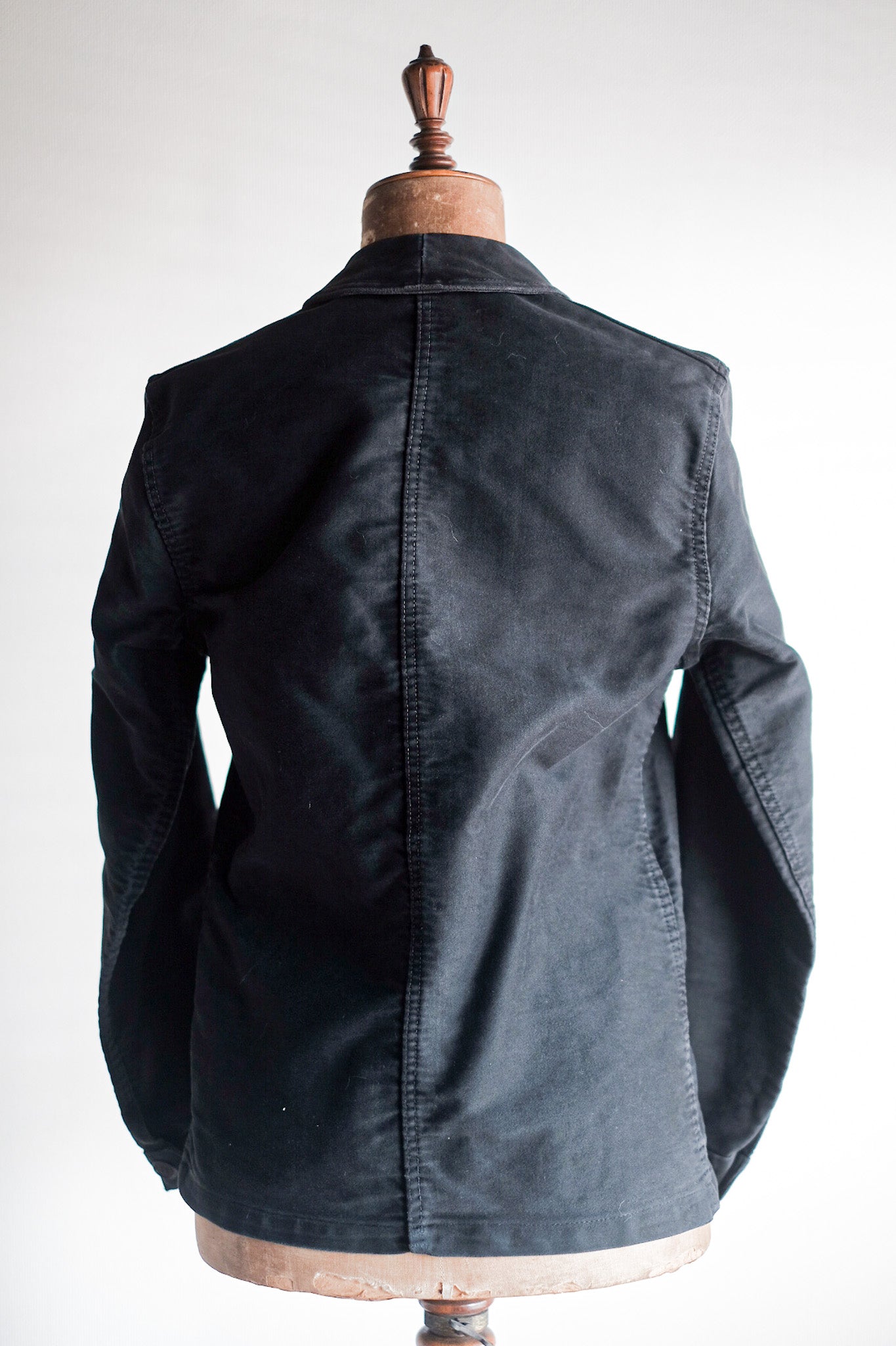 【~50's】French Vintage Black Moleskin Work Jacket