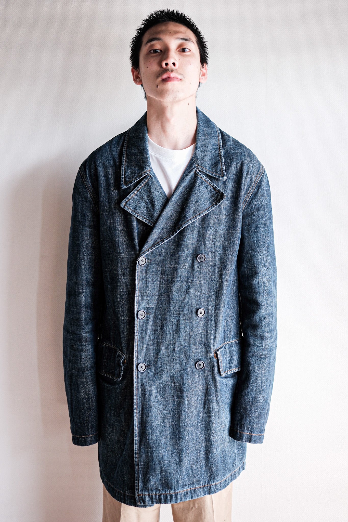 【~00’s】Old miu miu Double Breasted Denim Coat