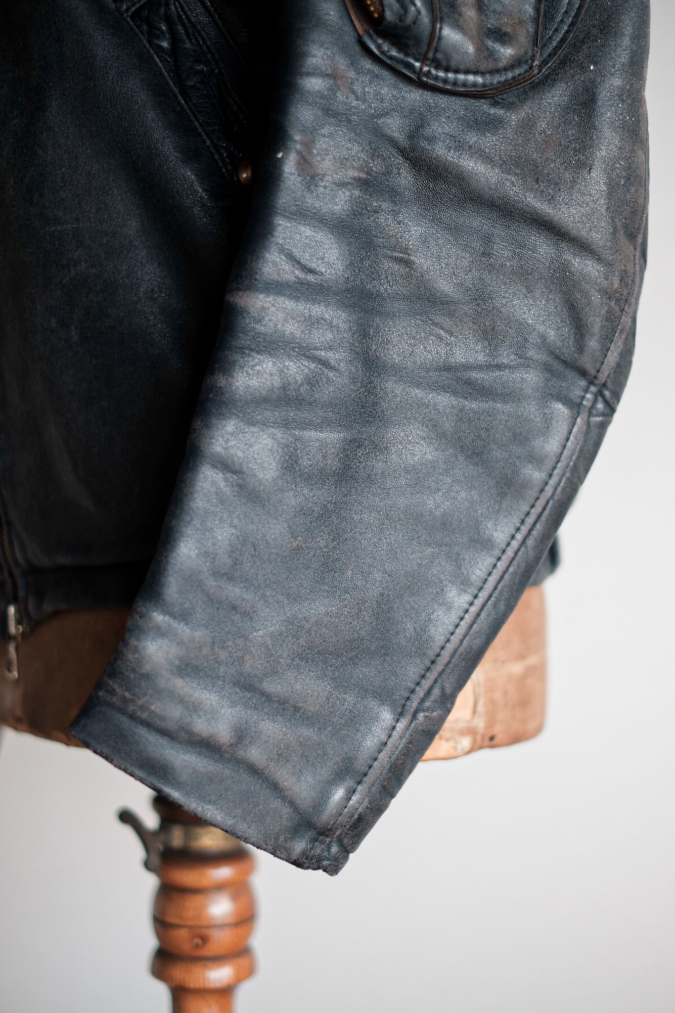 【~80's】French Air Force Pilot Leather Jacket