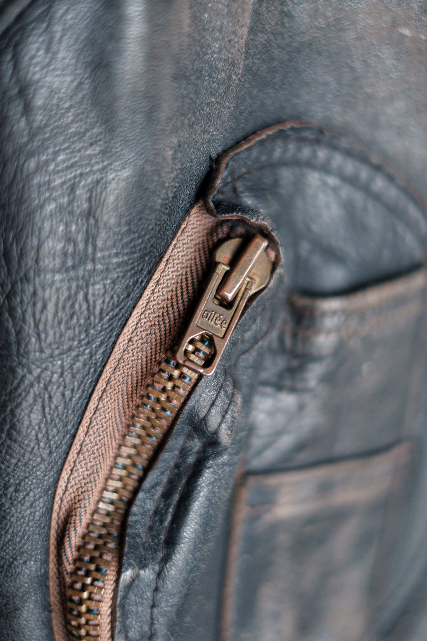 【~80's】French Air Force Pilot Leather Jacket