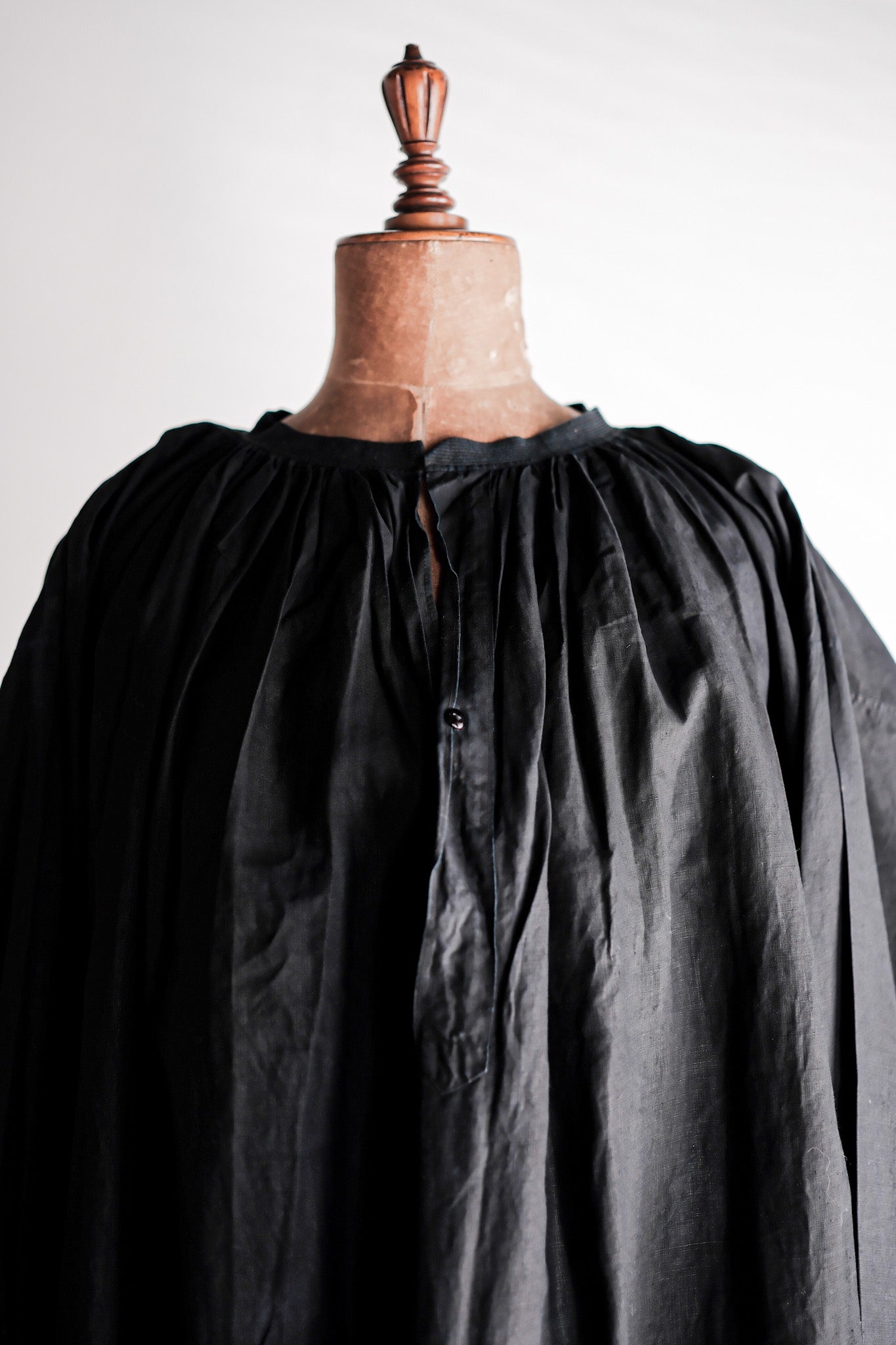 【Early 20th C】French Antique Indigo Linen Smock "Biaude"