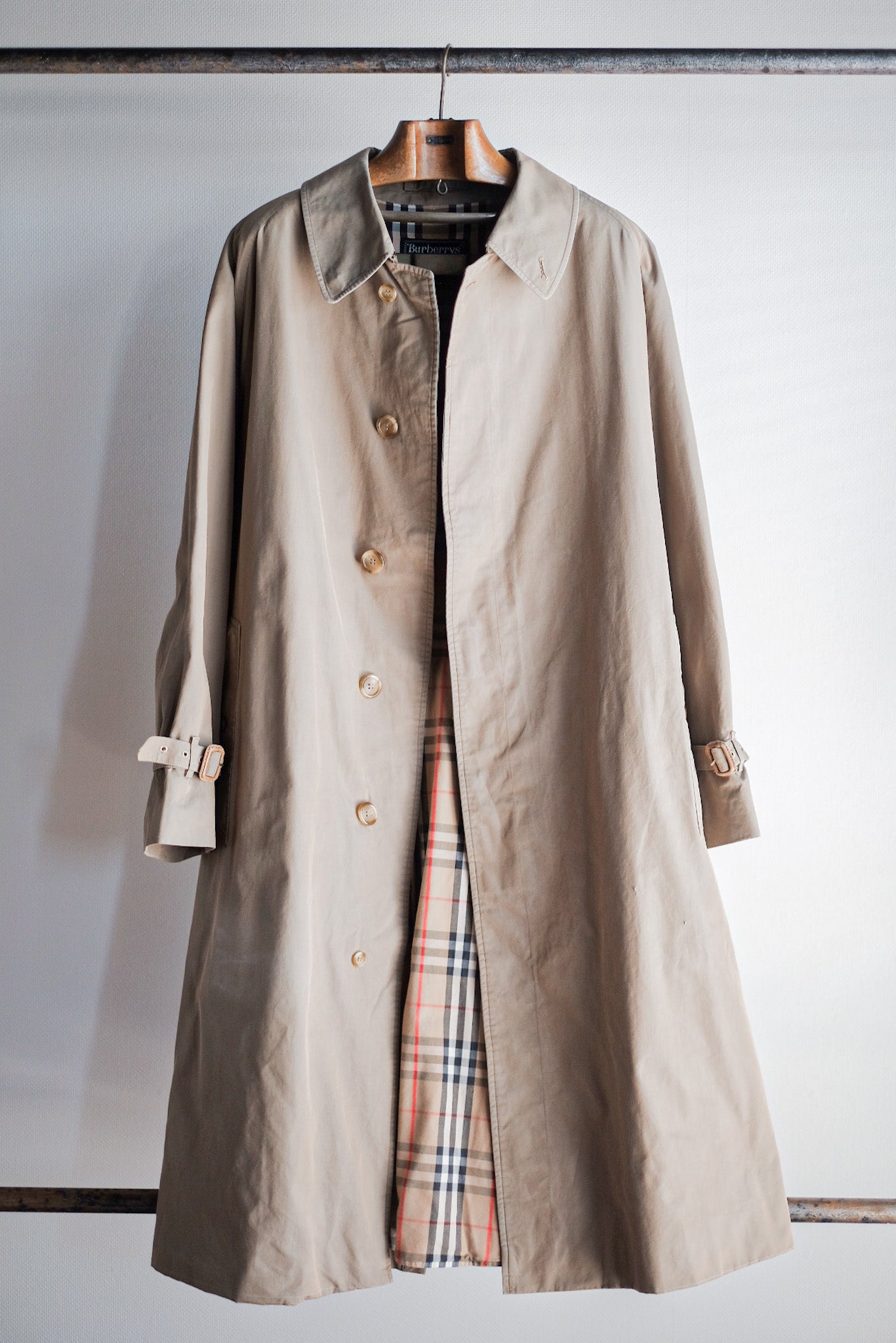 【~80's】Vintage Burberry's Single Raglan Rider Coat C100