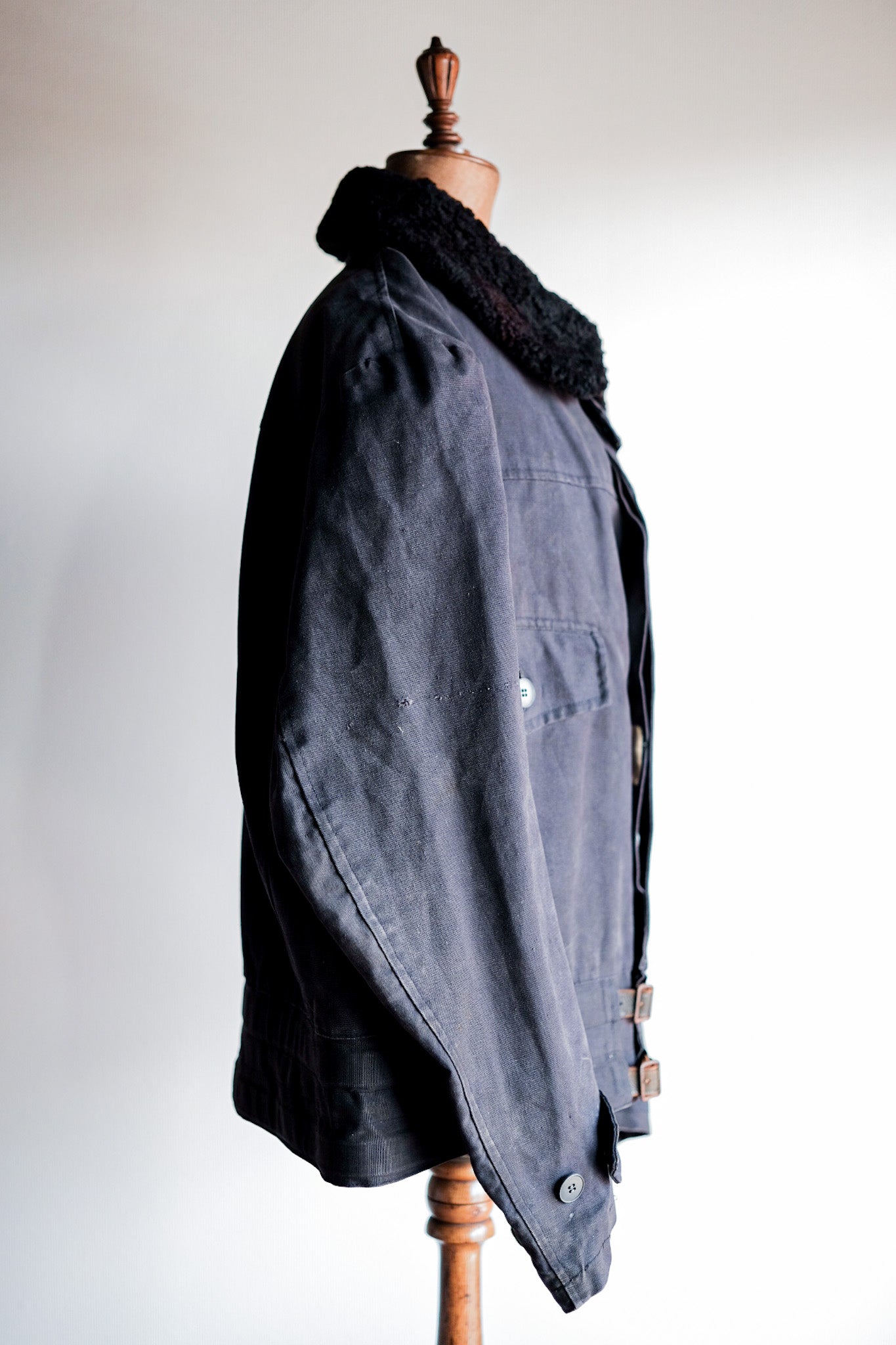 【~50’s】Swedish Army Motorcycle Jacket “Black Color”
