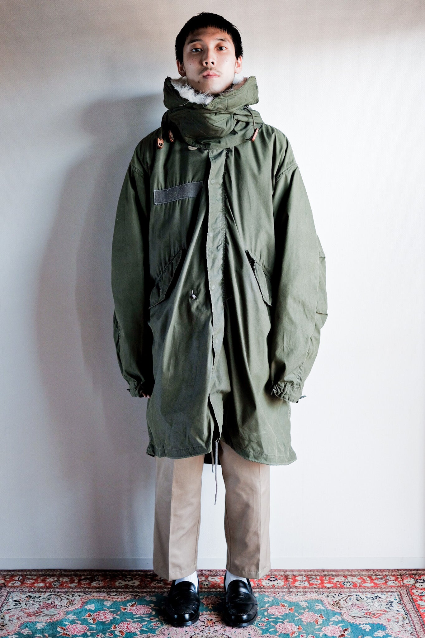 【~80's】U.S.ARMY M-65 Fishtail Parka Size.MEDIUM "Full Set"