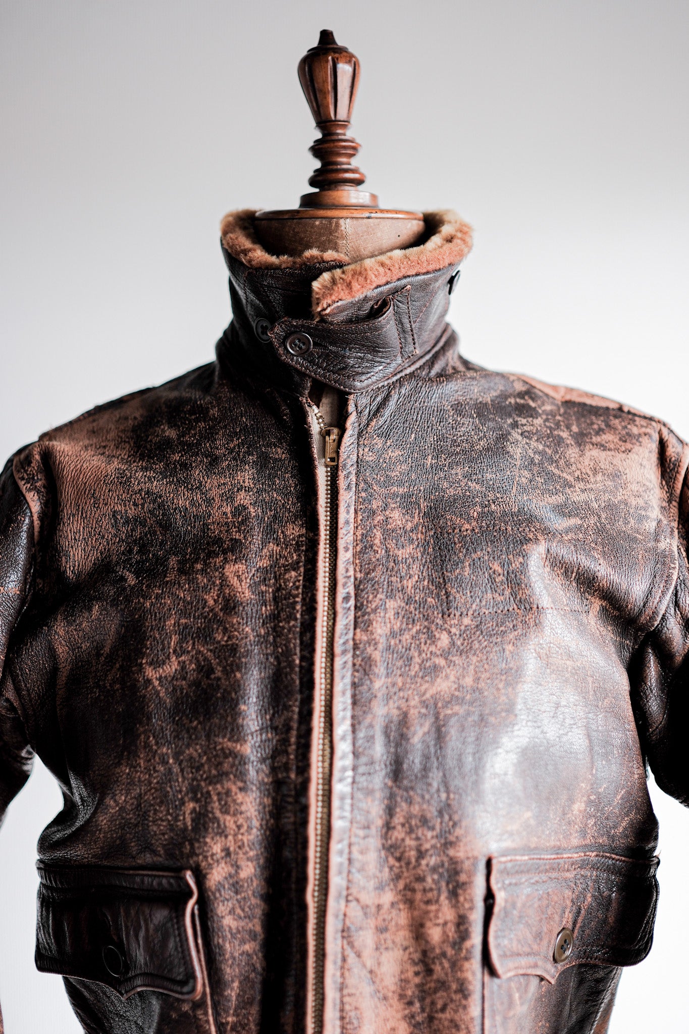【~40's】U.S.NAVY M-422A Leather Flight Jacket