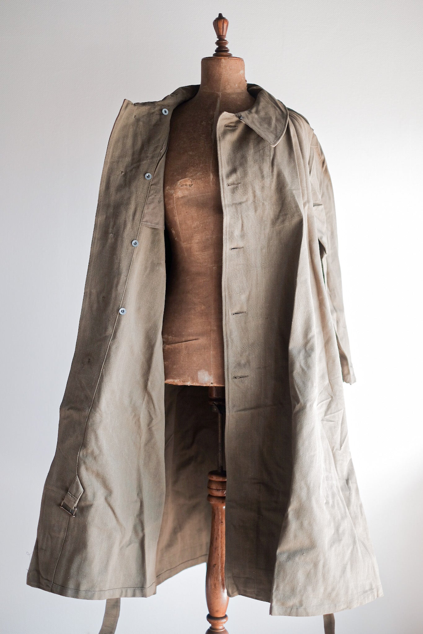 【~50's】French Army M35 Motorcycle Coat "Cotton Linen Type" "Dead Stock"