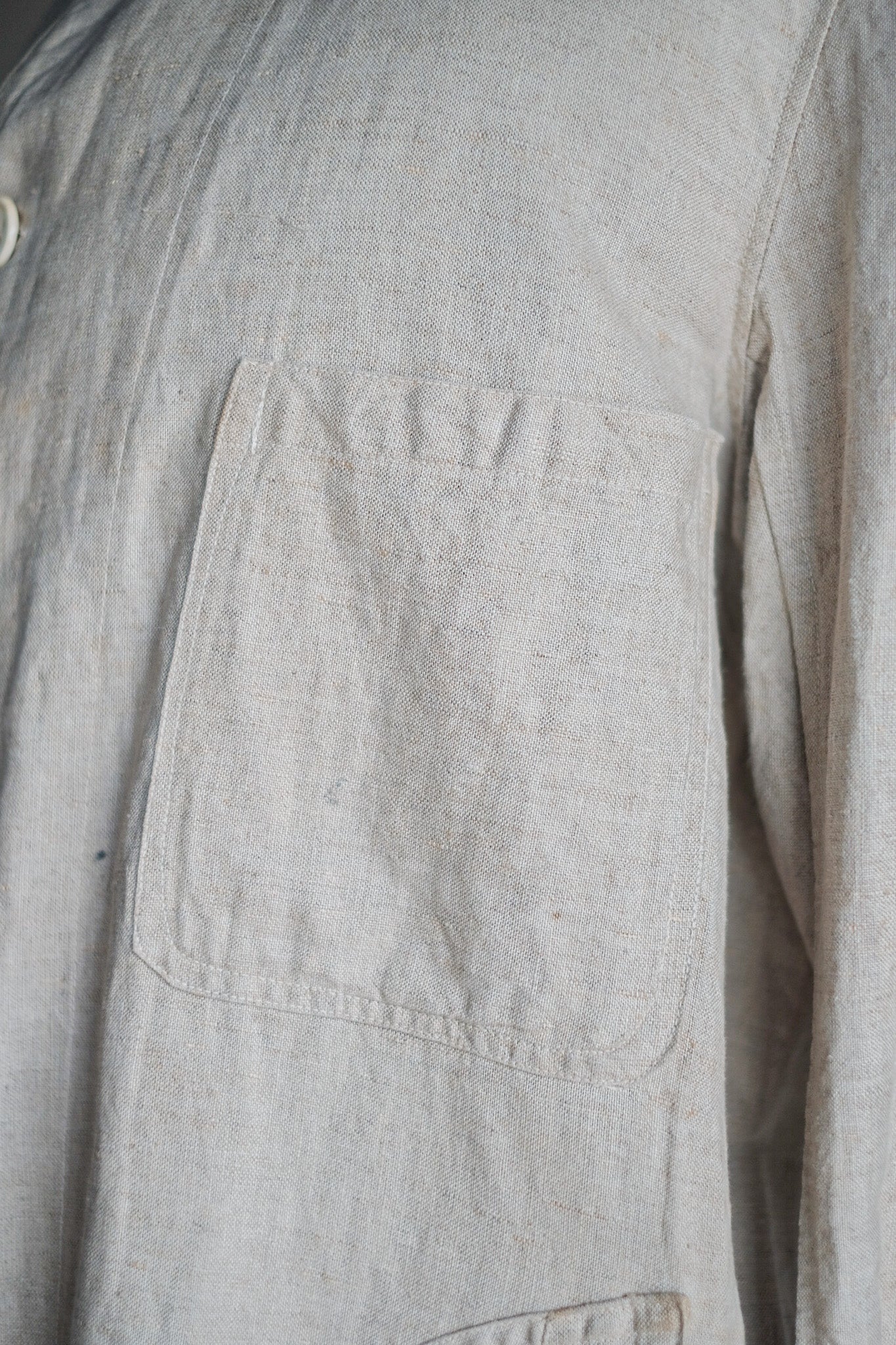 【~30's】French Vintage Linen Work Coat
