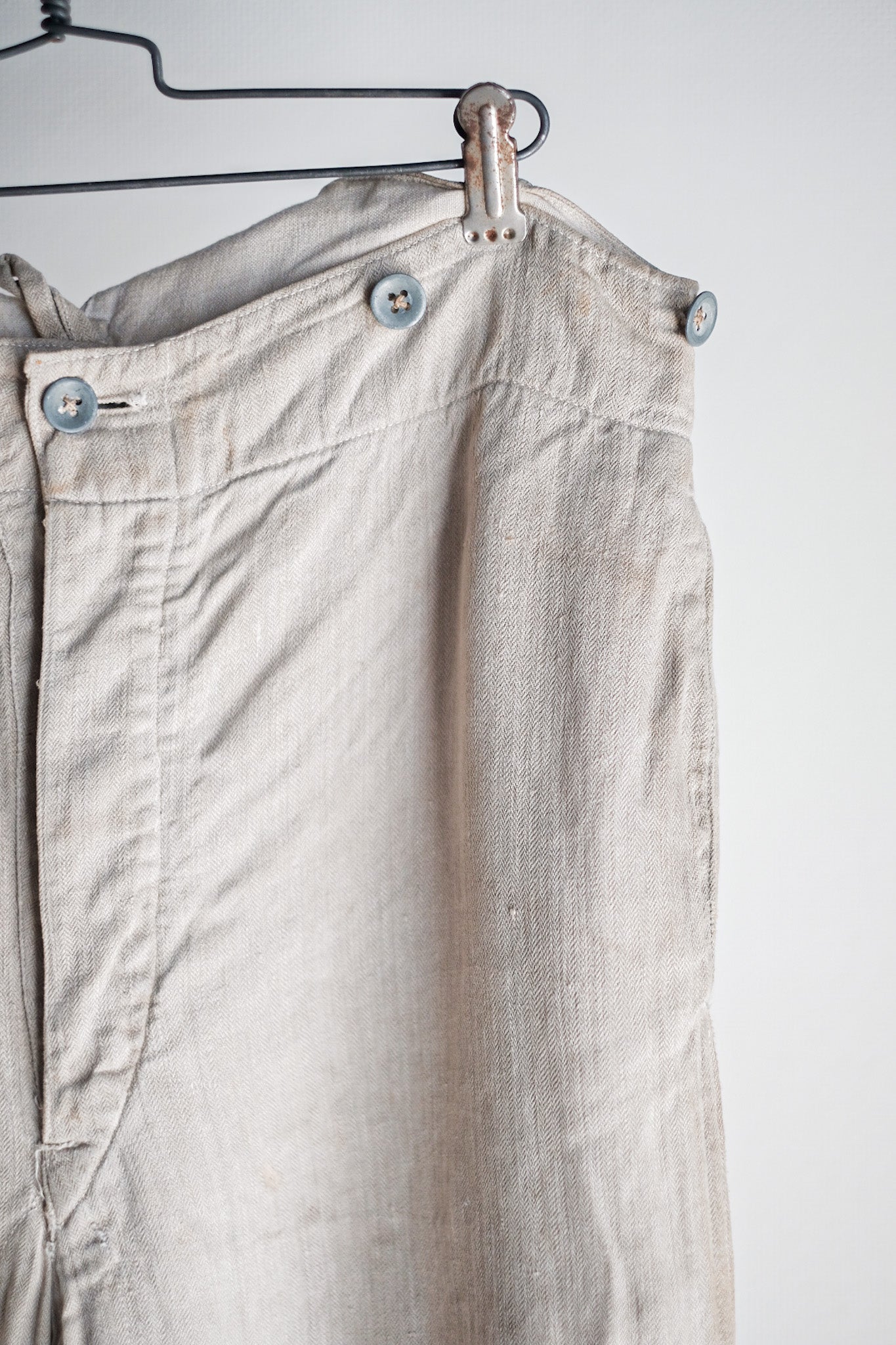 【~40's】WW2 German Army Drillich HBT Linen Trousers