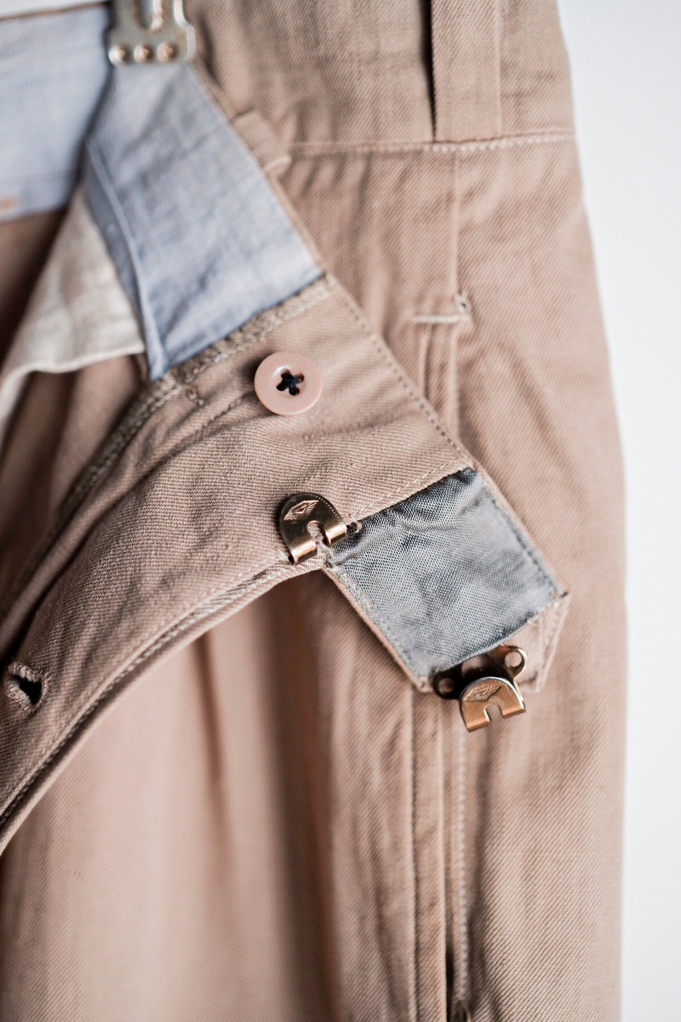 【 ~ 50's 】กางเกงขายาวผ้าฝ้ายวินเทจฝรั่งเศส