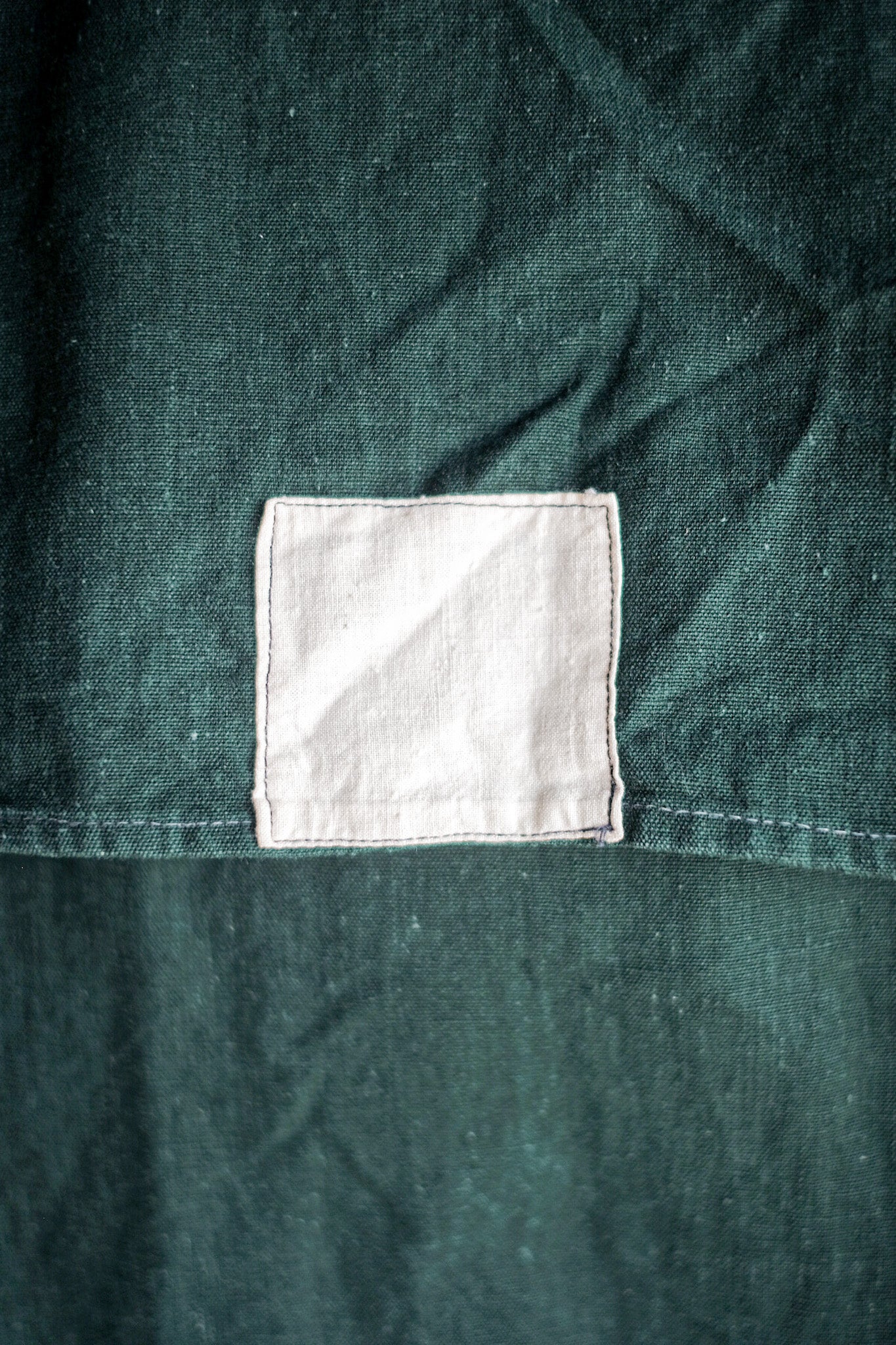 【~40's】French Army Double Breasted Green Linen Canvas Jacket