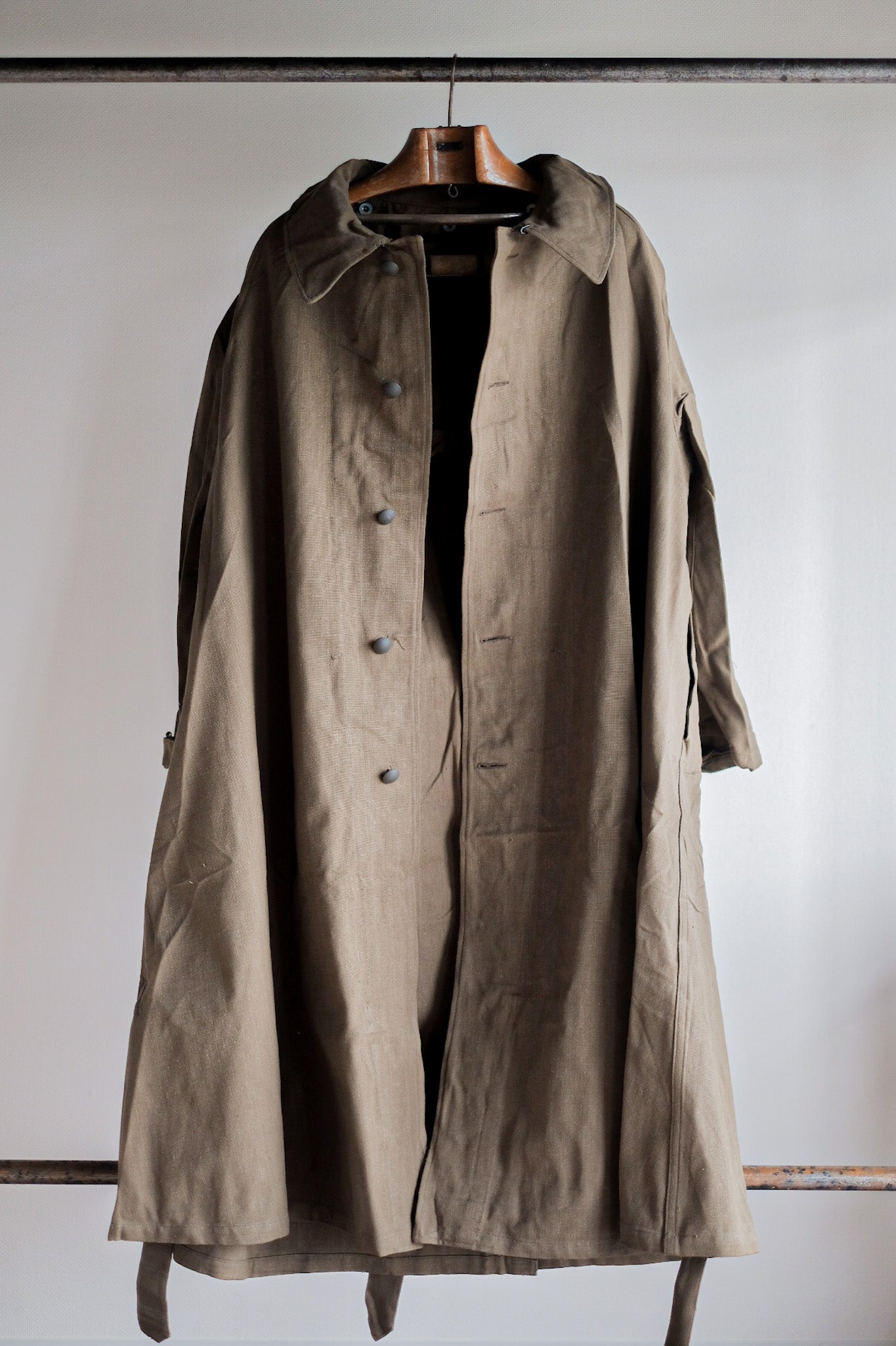 【~50's】French Army M35 Motorcycle Coat "Cotton Linen Type" "Dead Stock"