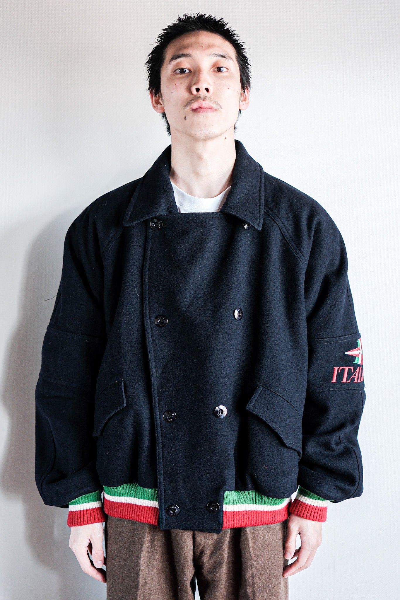 【~80's】Old Gucci Double Breasted Italian Wool Blouson Size.50