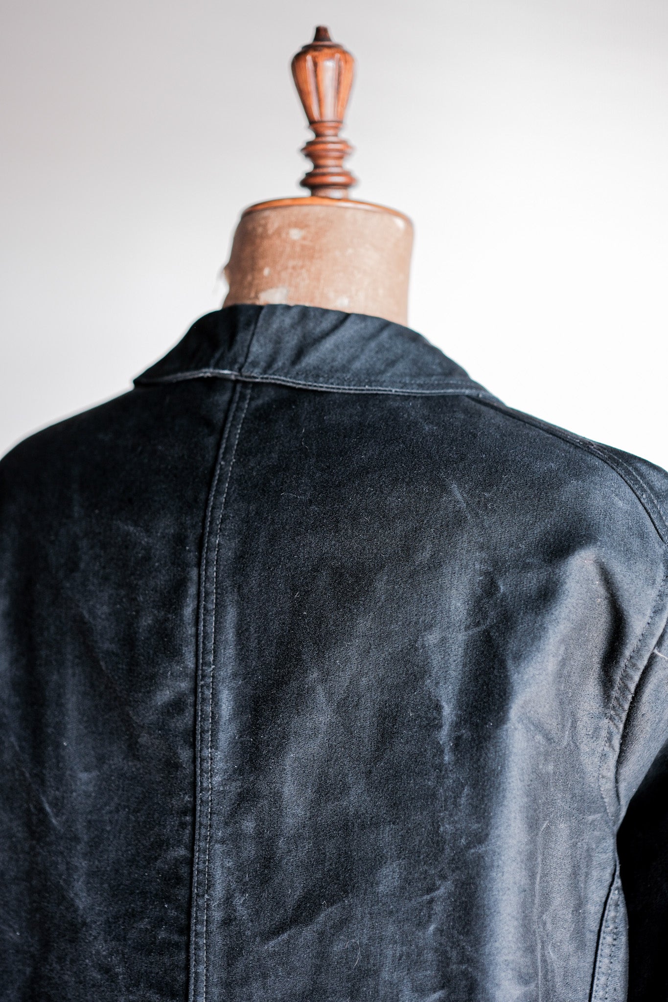 【~50's】French Vintage Black Moleskin Work Jacket