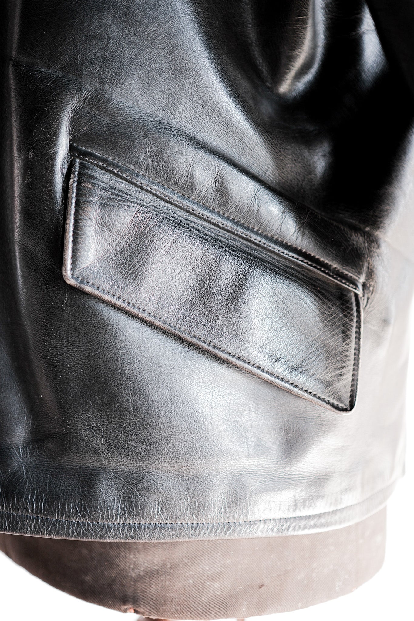 【~40's】French Vintage Horse Hide Leather Jacket