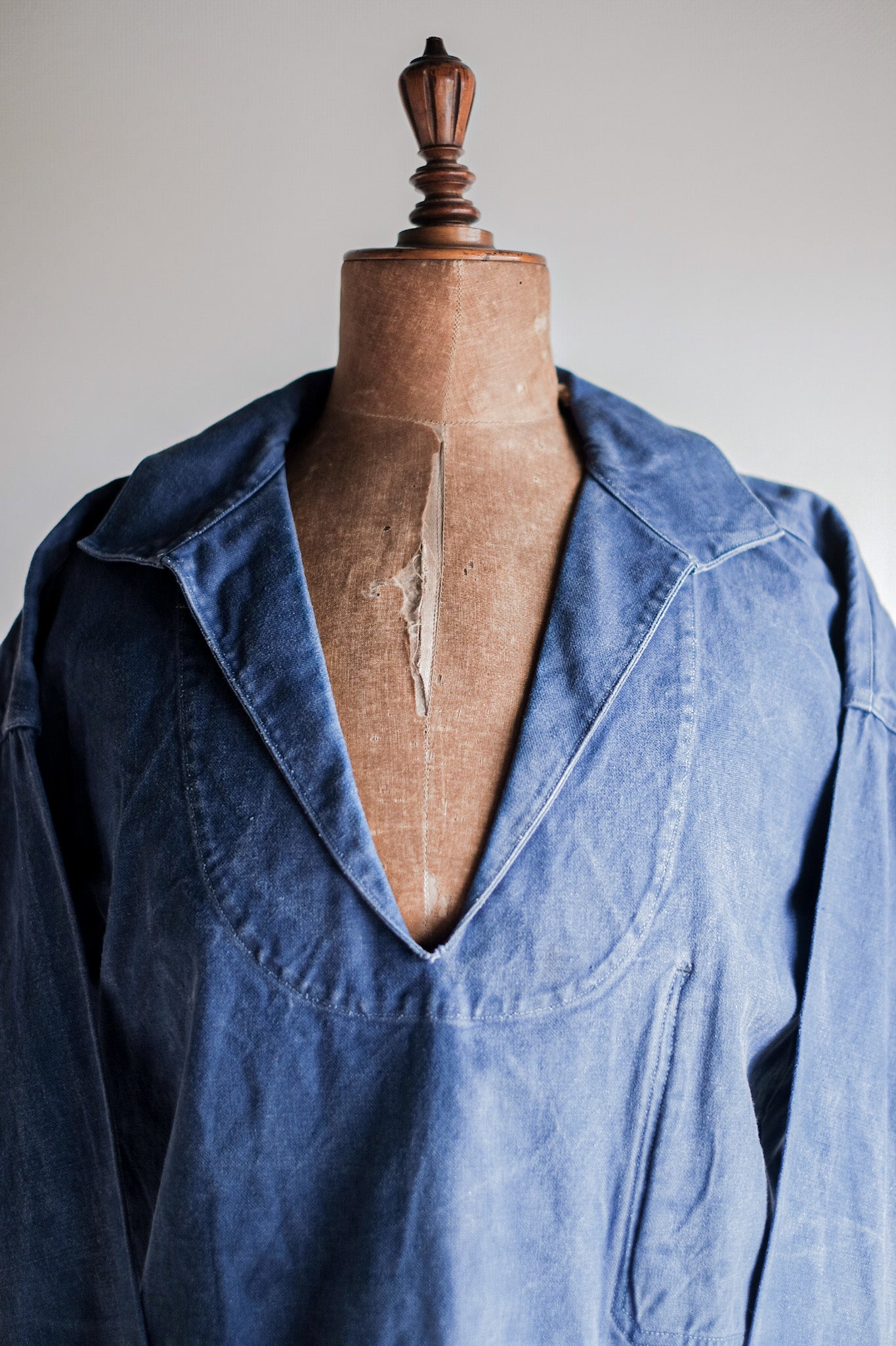 【~50's】French Vintage Indigo Metis Fisherman Smock