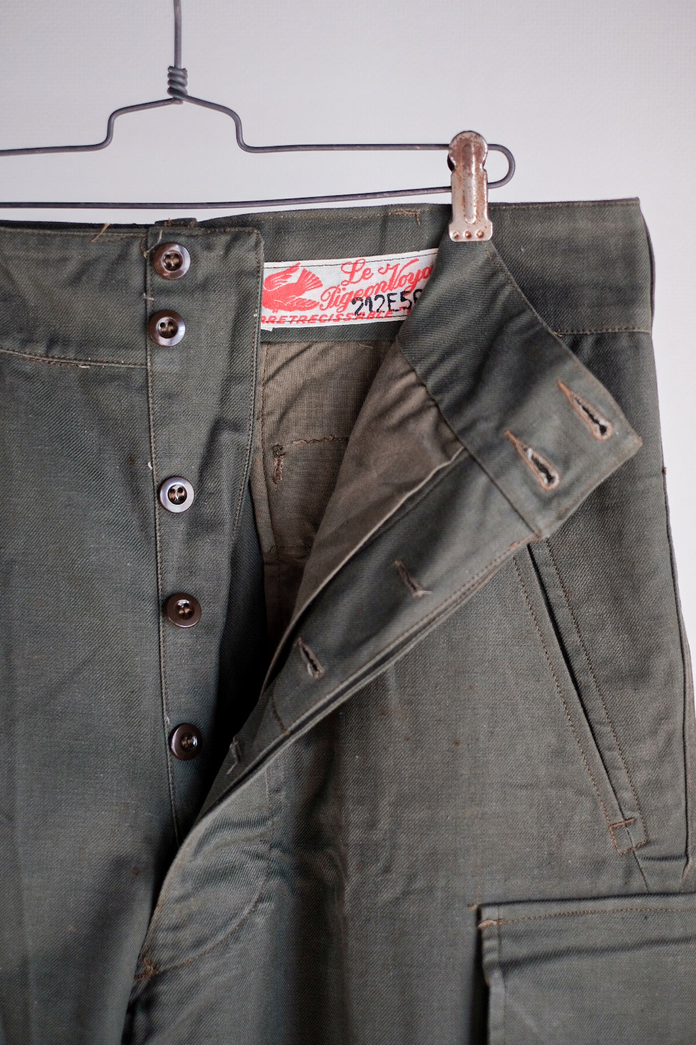 【~50's】French Air Force M47 Field Trousers Size.84XL "Le Pigeon Voyageur" "Dead Stock"