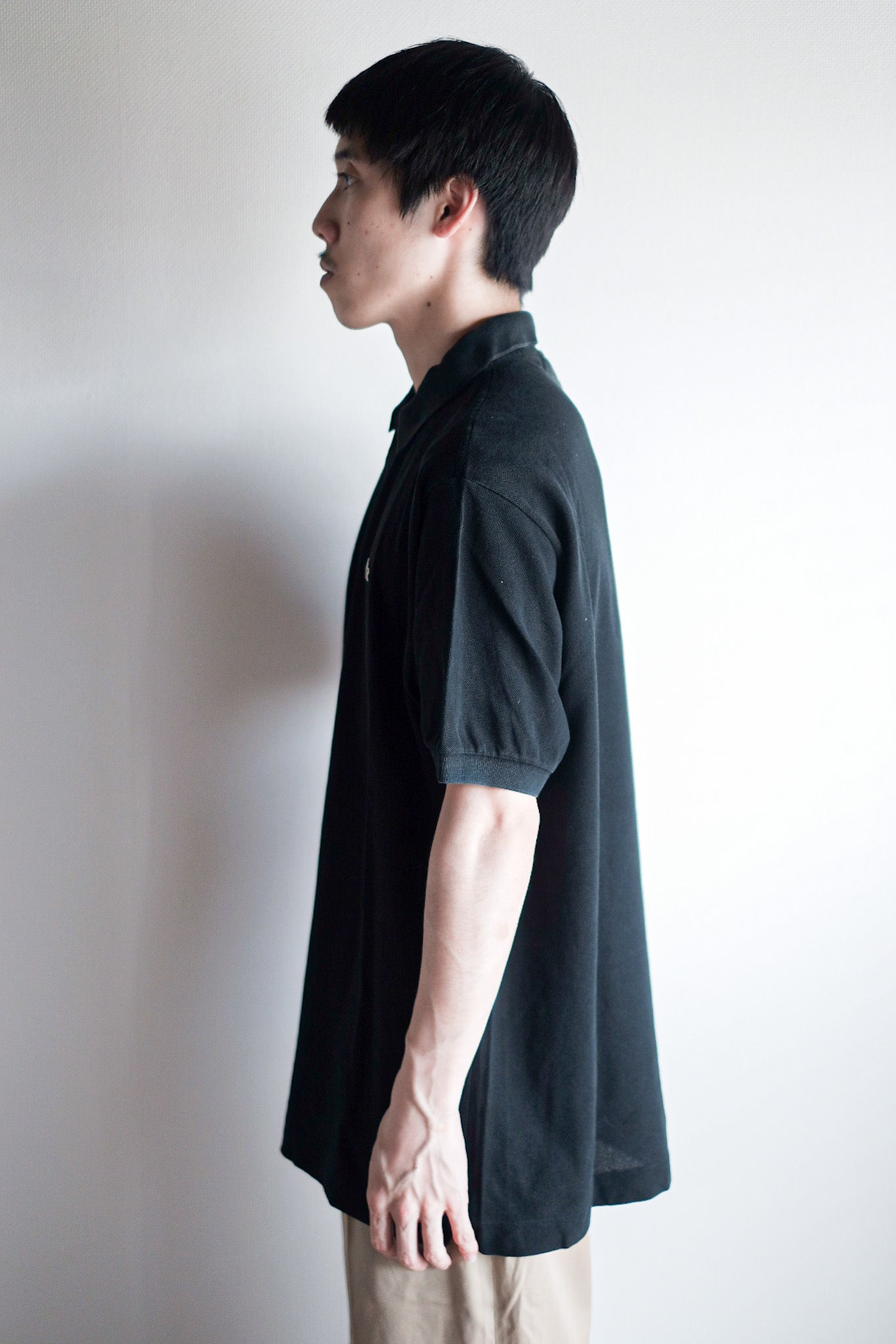 【~80's】CHEMISE LACOSTE S/S Polo Shirt Size.5 "Black"