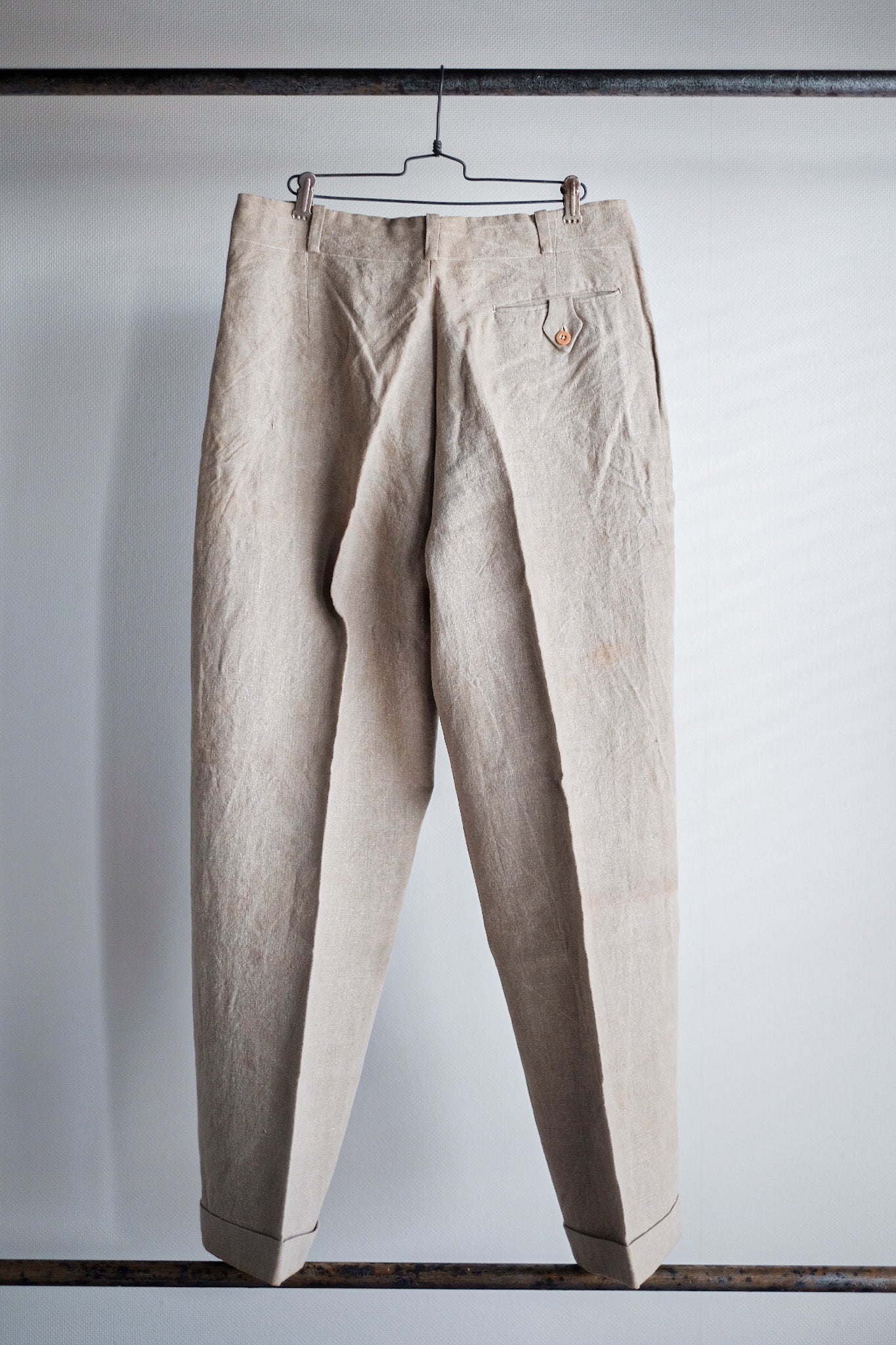 【~40's】French Vintage Linen Trousers
