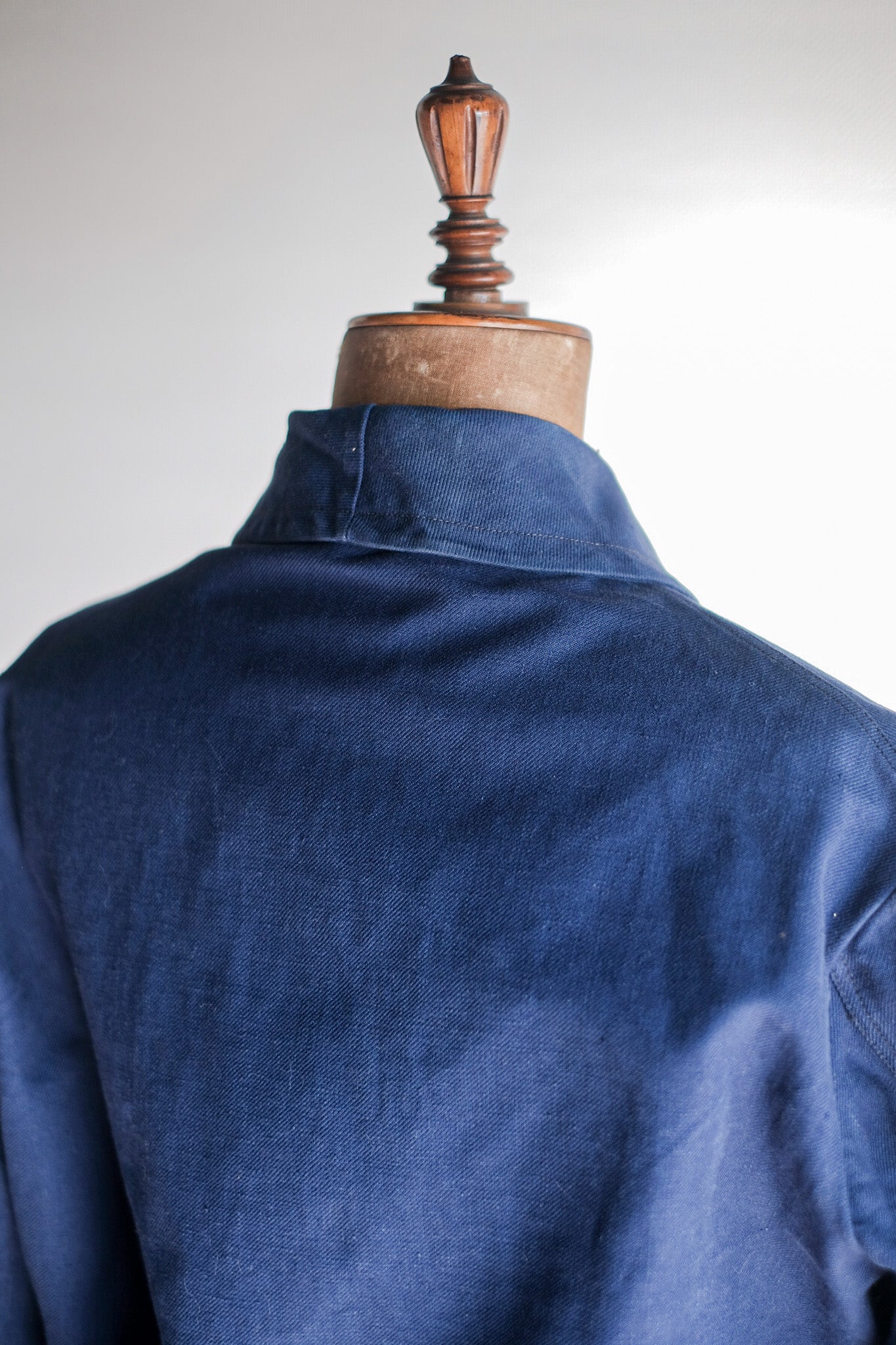 【~40's】French Vintage Blue Cotton Twill Cyclist Jacket
