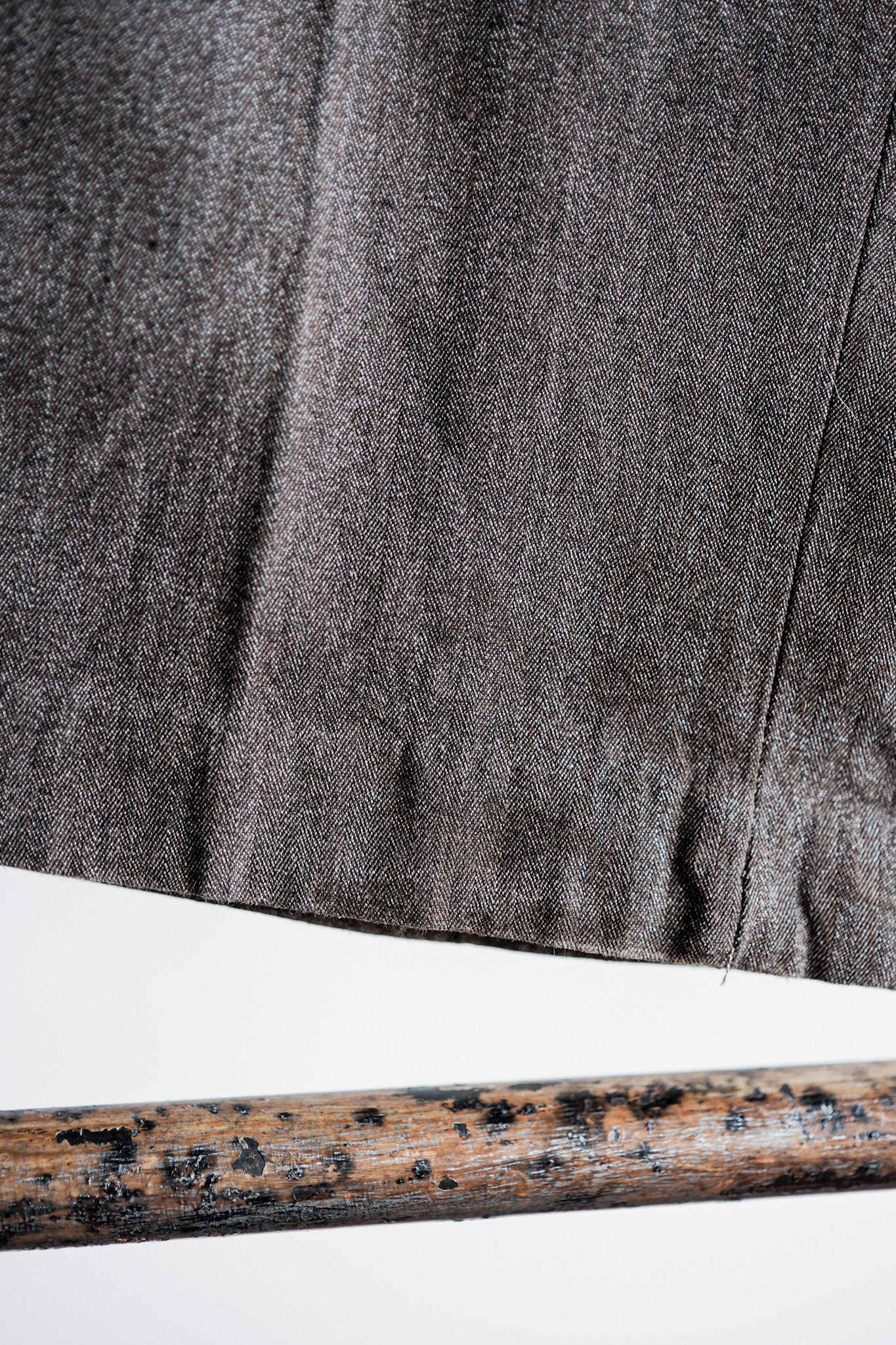 【~20's】French Vintage Brown Salt & Pepper Cotton HBT Work Pants