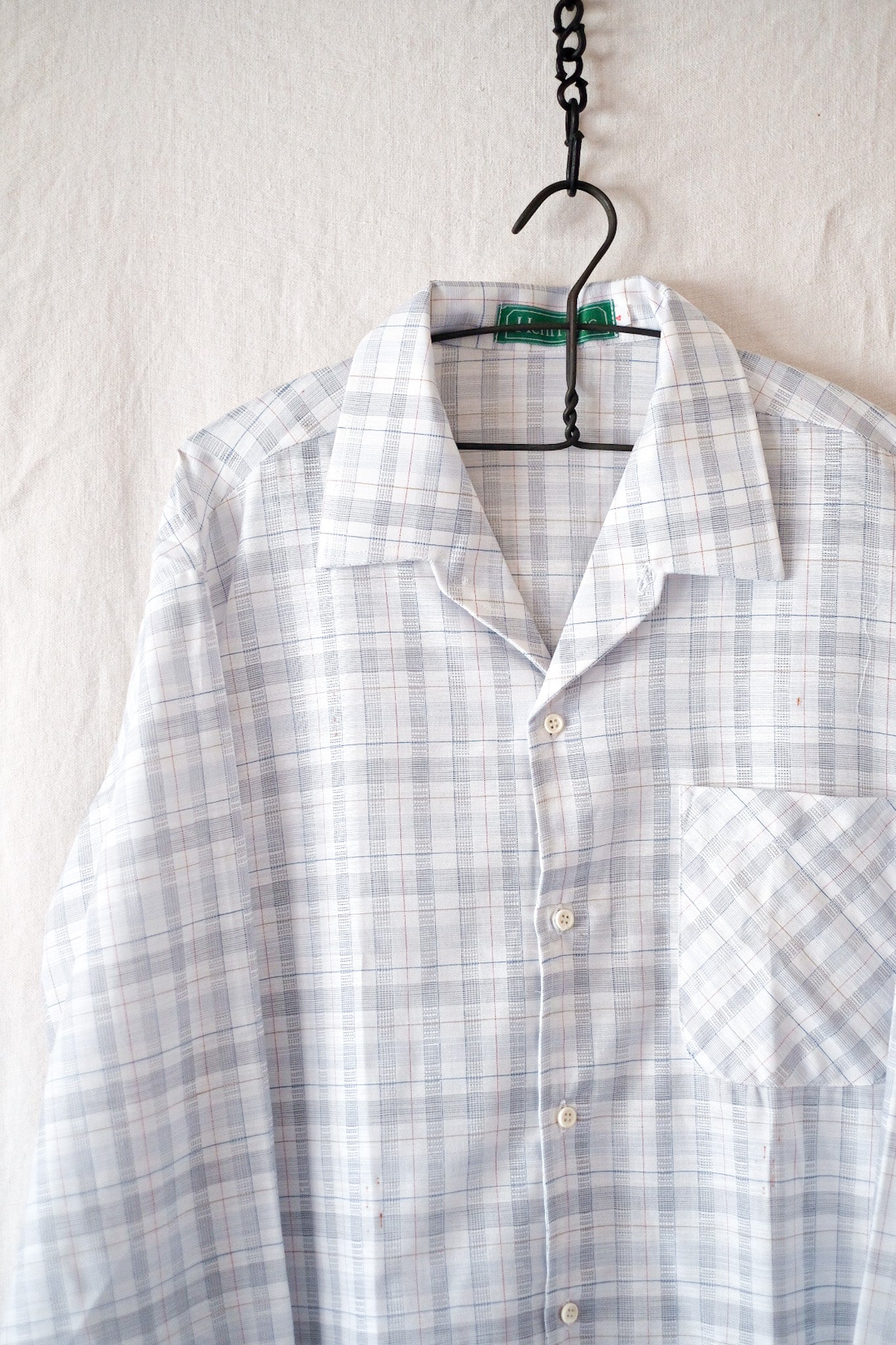 【~70's】French Vintage Long Sleeve Shirt "Dead Stock"