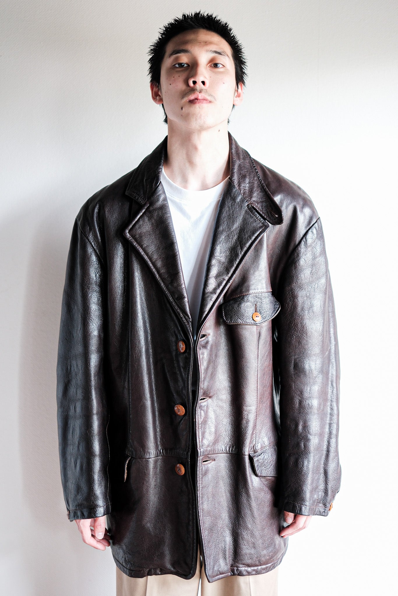 【~80’s】Old C.P.Company Leather Jacket Size.48