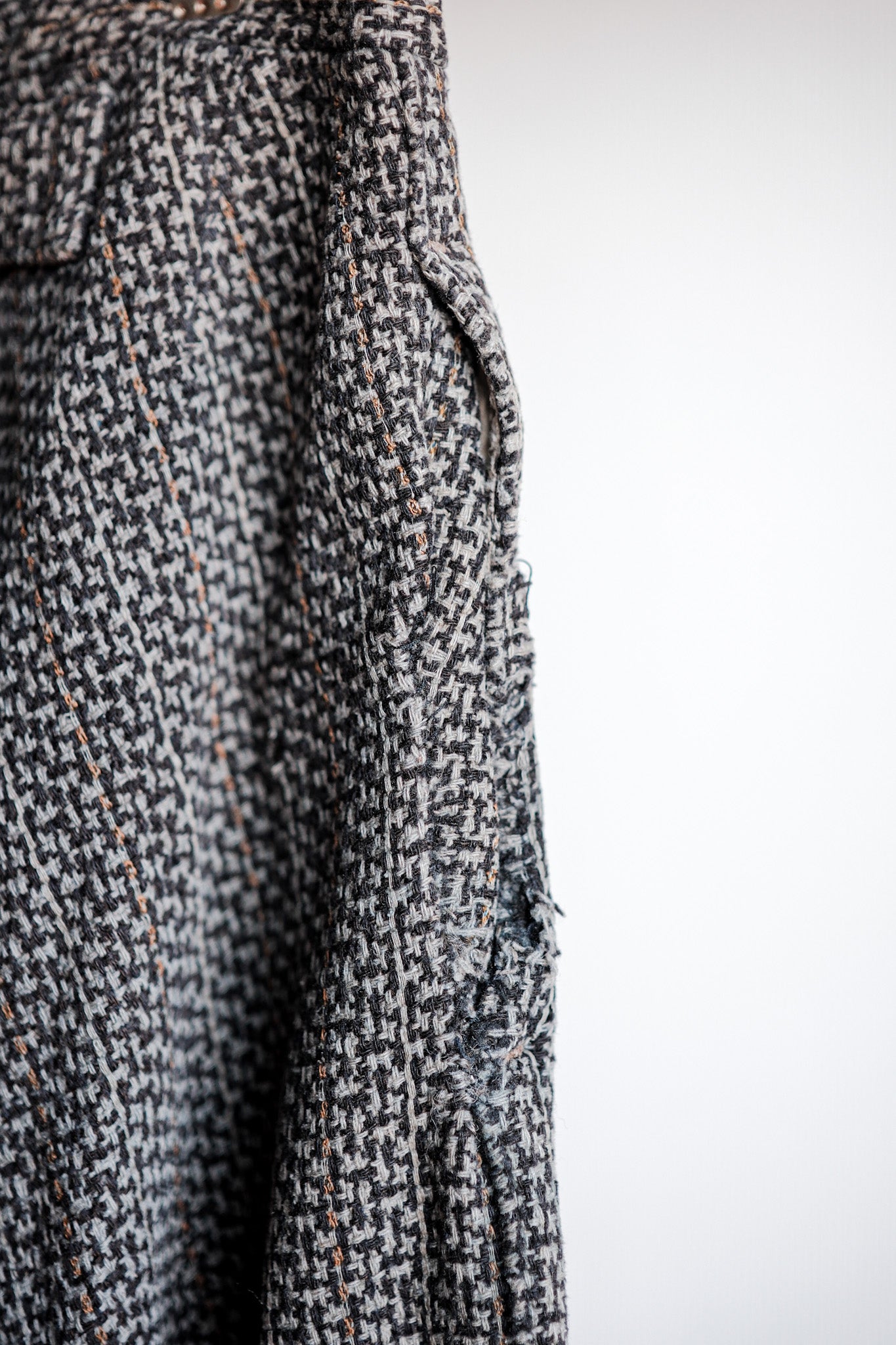 【~20's】French Vintage Homemade Wool Work Pants "Patchwork"