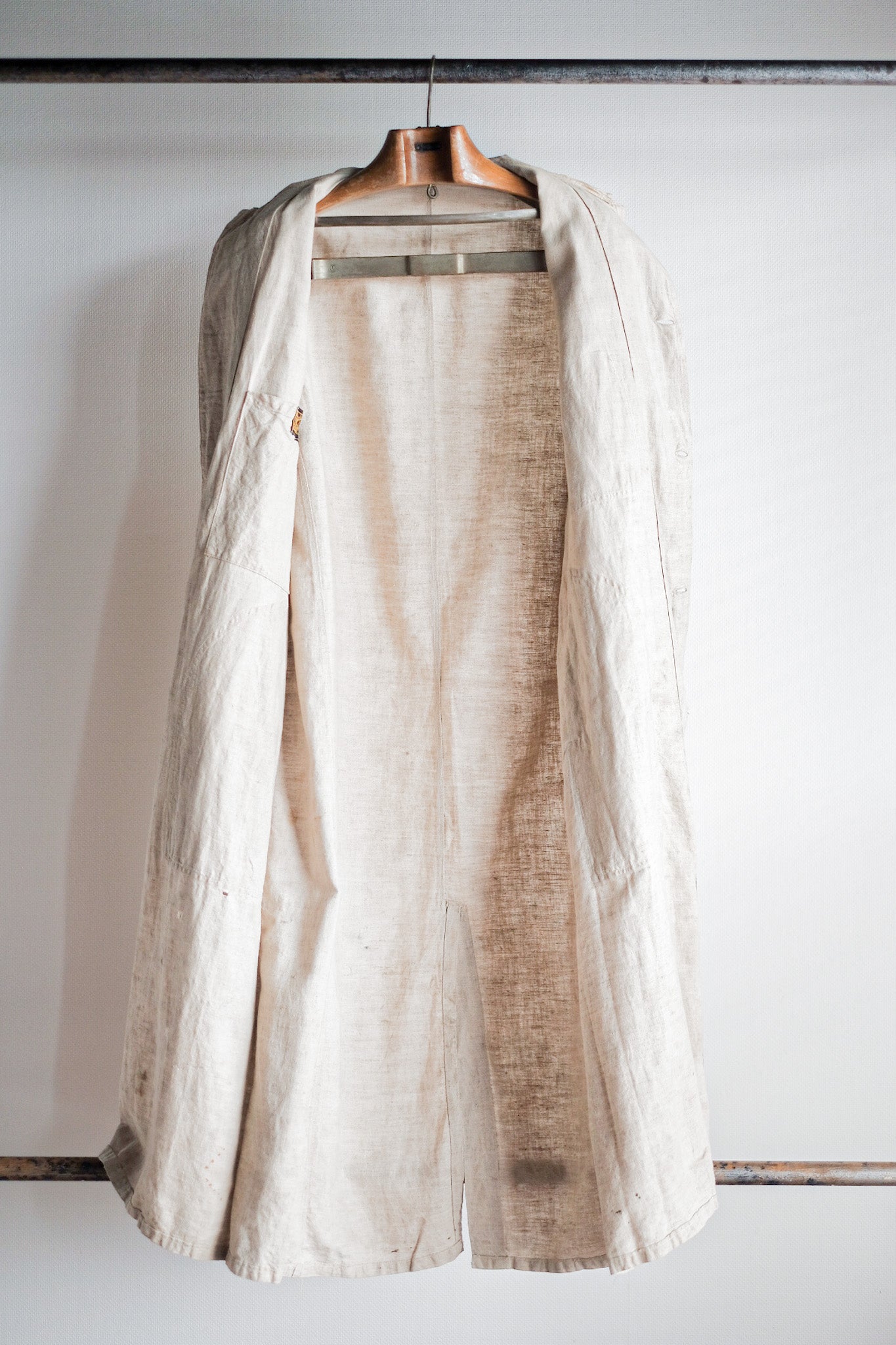 【~30's】French Vintage Linen Work Coat