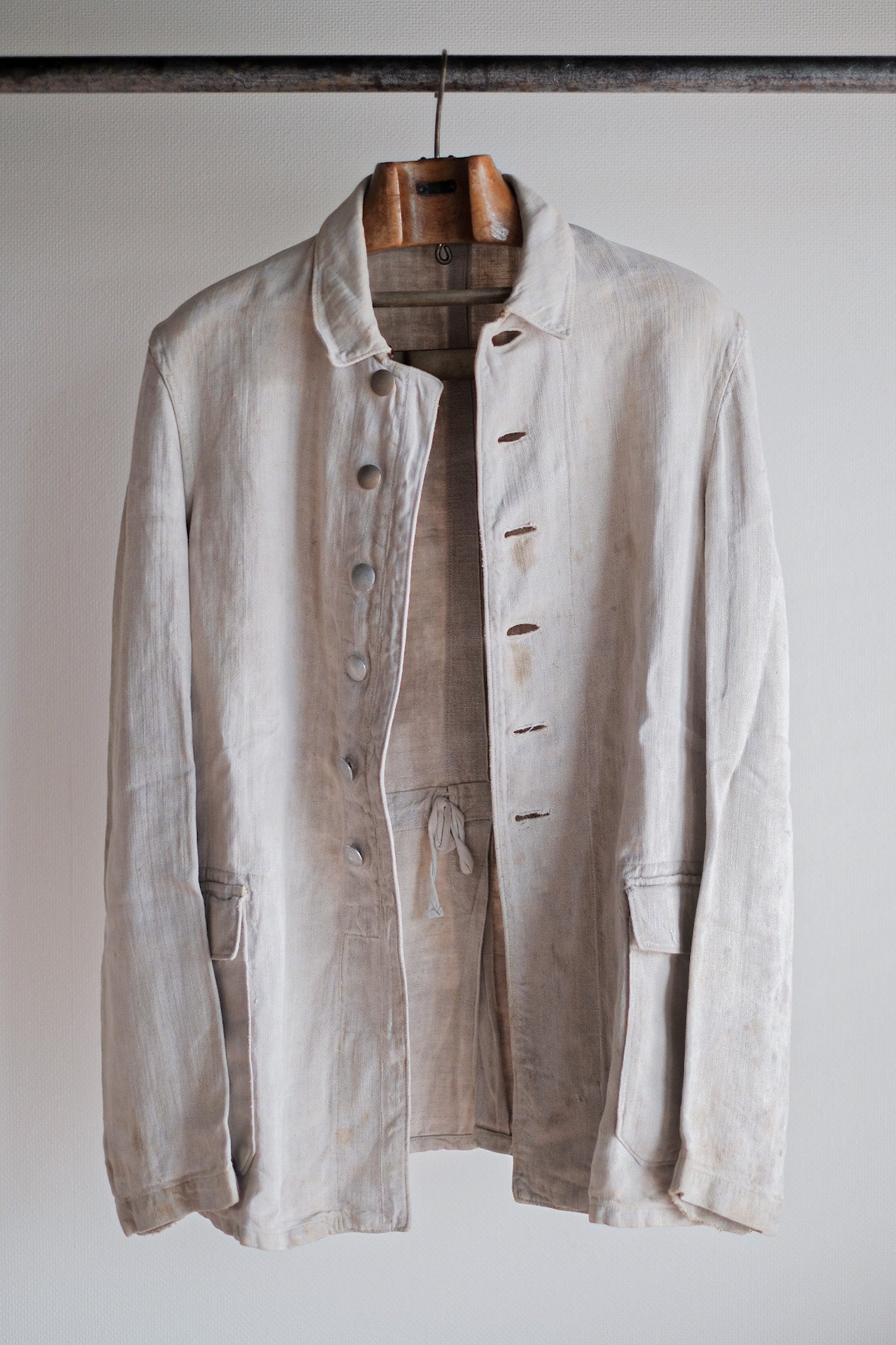 【~30's】WW2 German Army Drillich HBT Linen Jacket