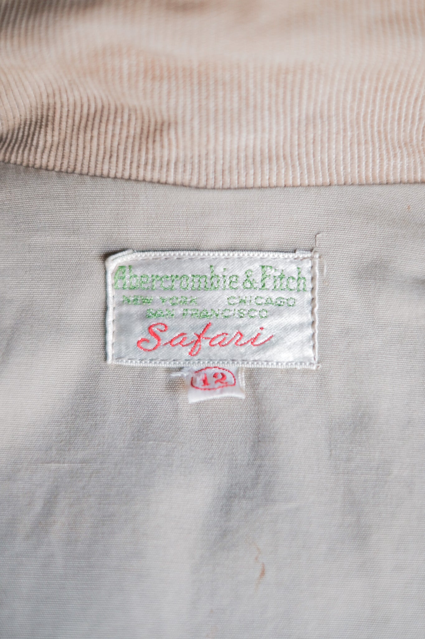 【~70's】Vintage Abercrombie & Fitch Safari Jacket