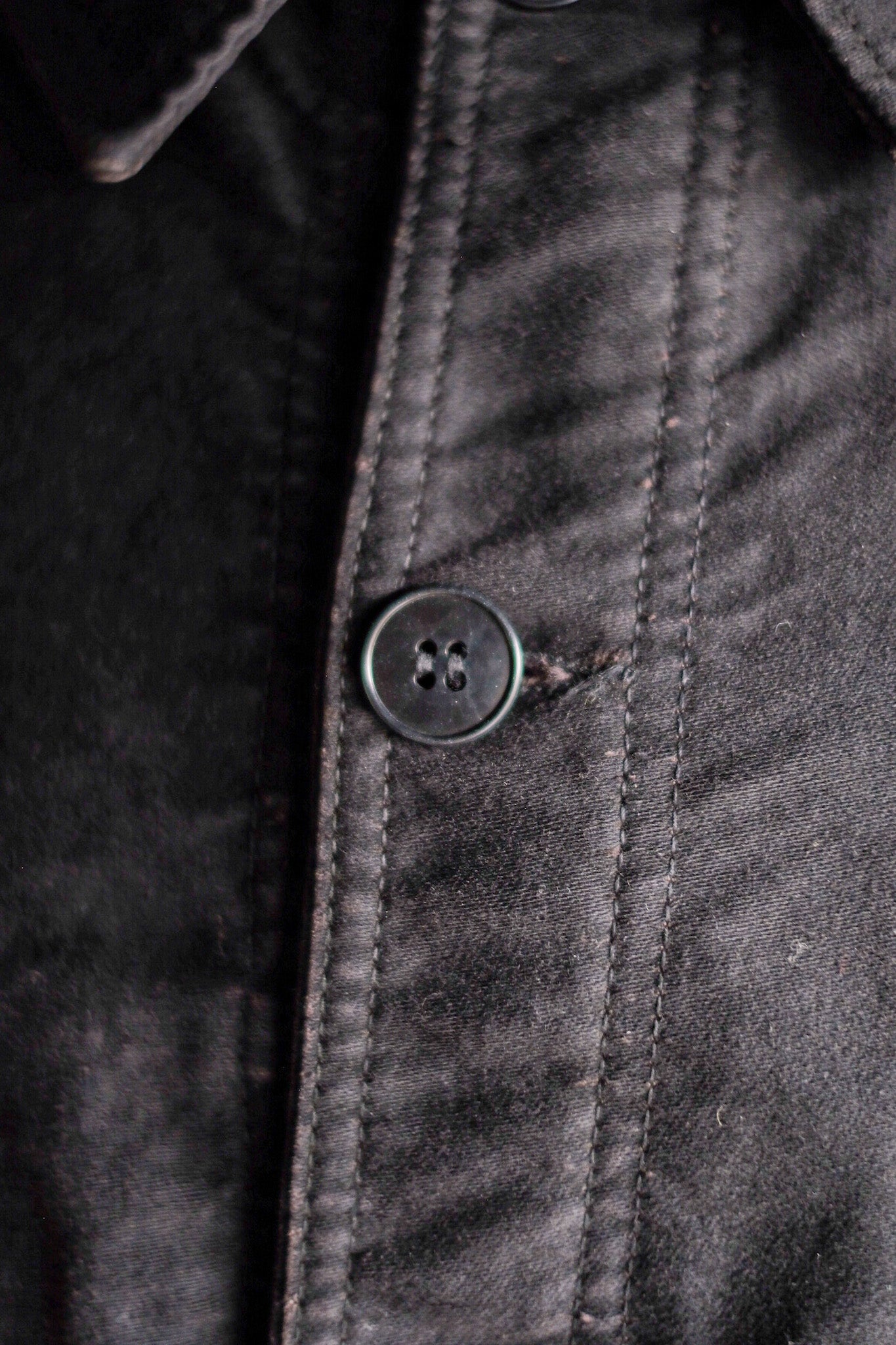 【~60's】French Vintage Black Moleskin Work Jacket