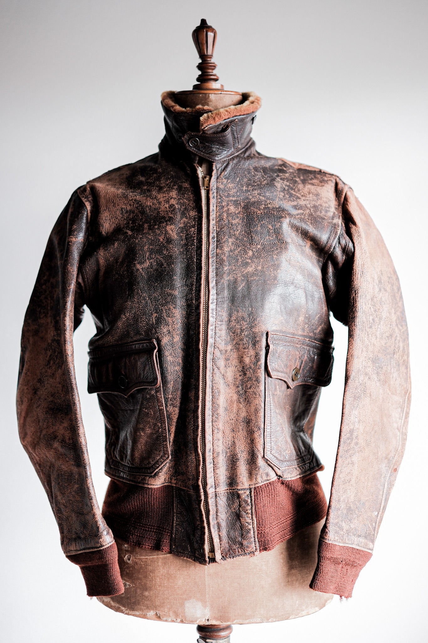 【~40's】U.S.NAVY M-422A Leather Flight Jacket