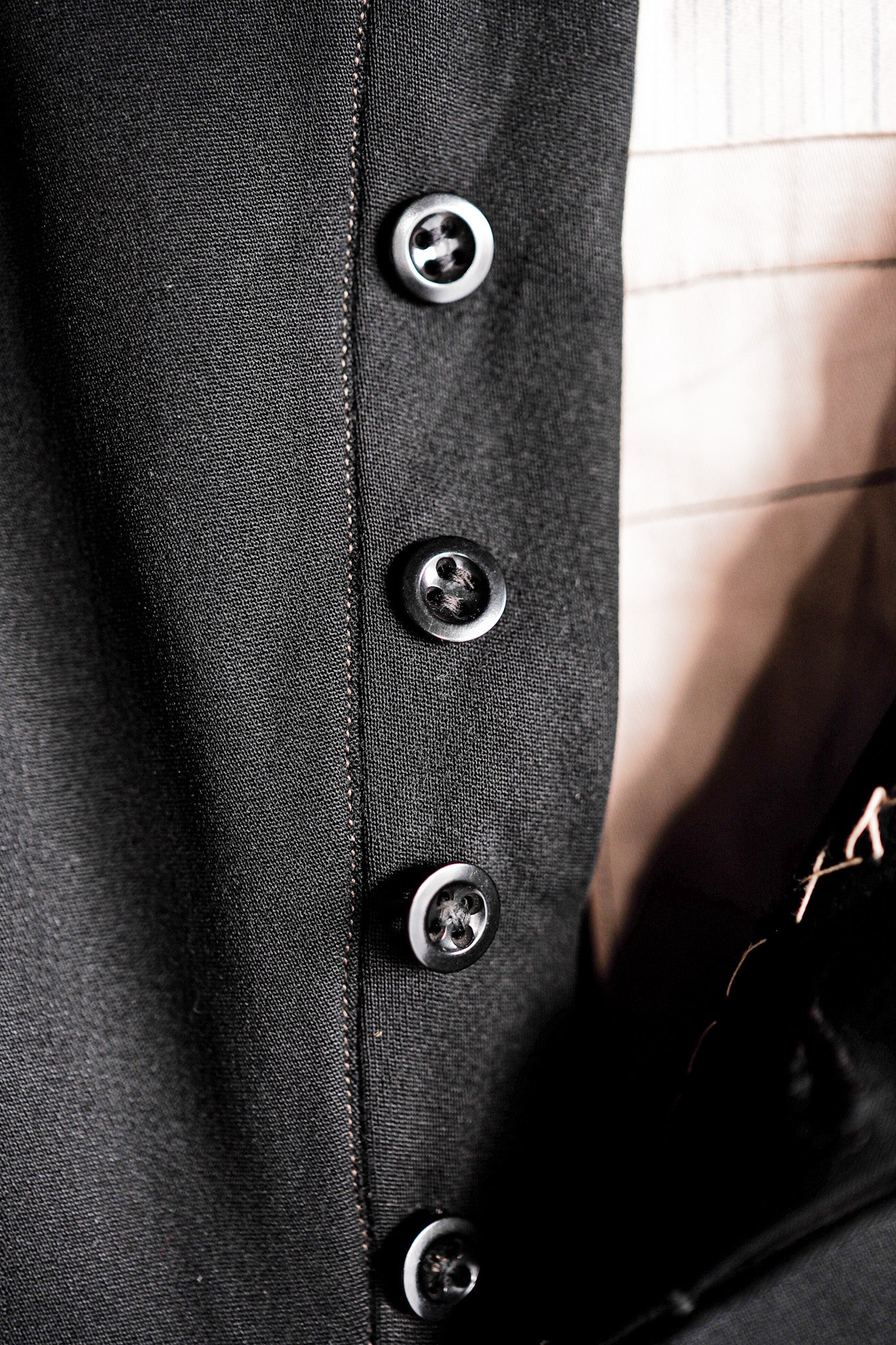 【~40's】French Vintage Black Wool Trousers