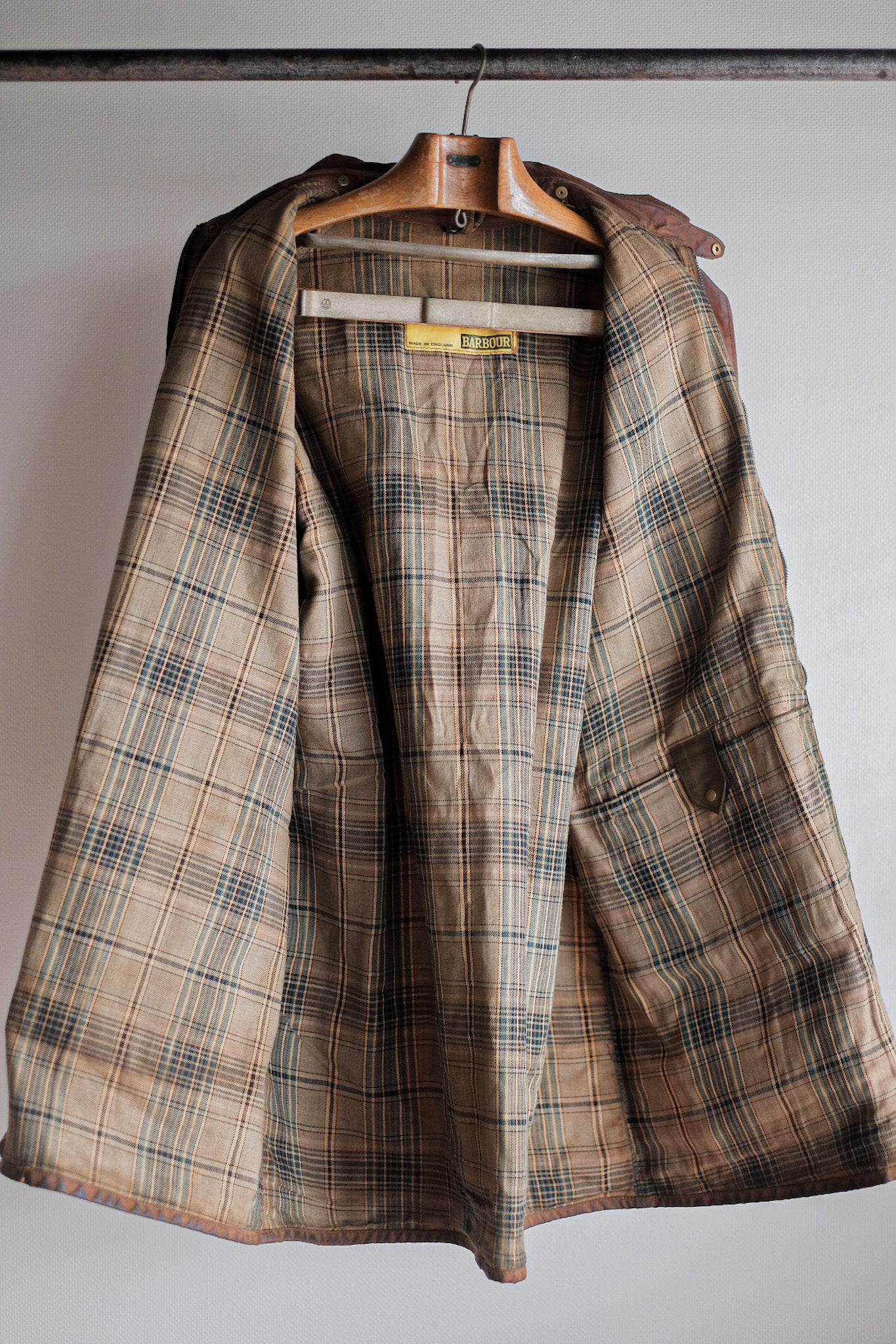 【~60's】Vintage Barbour "Solway Zipper" Yellow Label