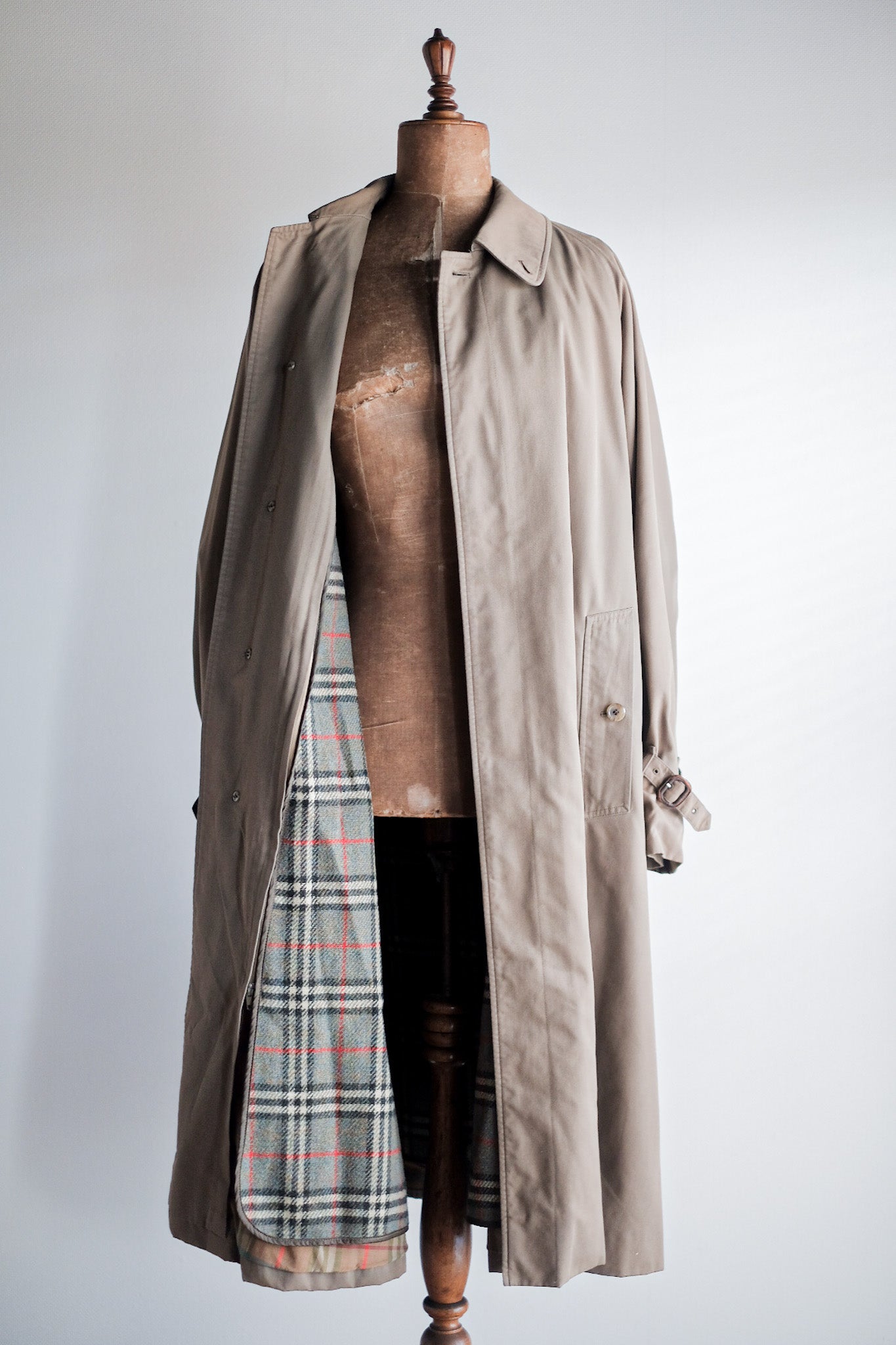 【~70's】Vintage Burberry's Single Raglan Rider Coat With Liner "JENS SORENSEN & CO. 別注"