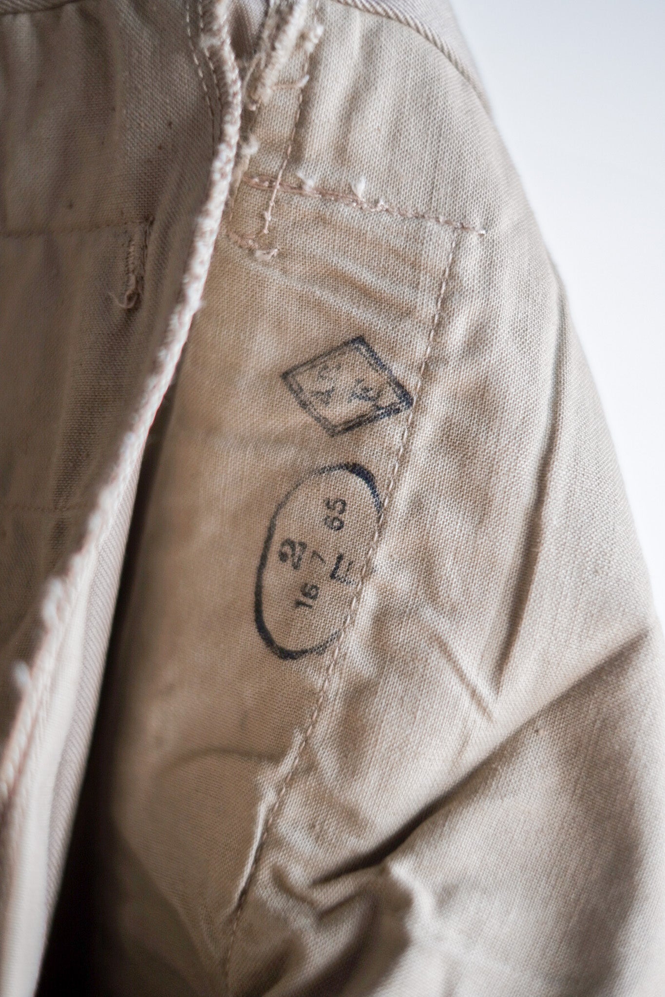 【~60's】French Army M52 Chino Trousers Size.23 "Dead Stock"