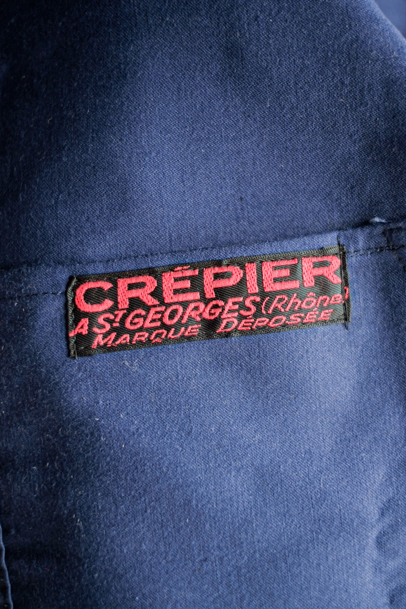 【~40's】French Vintage Blue Moleskin Work Jacket "Dead Stock"