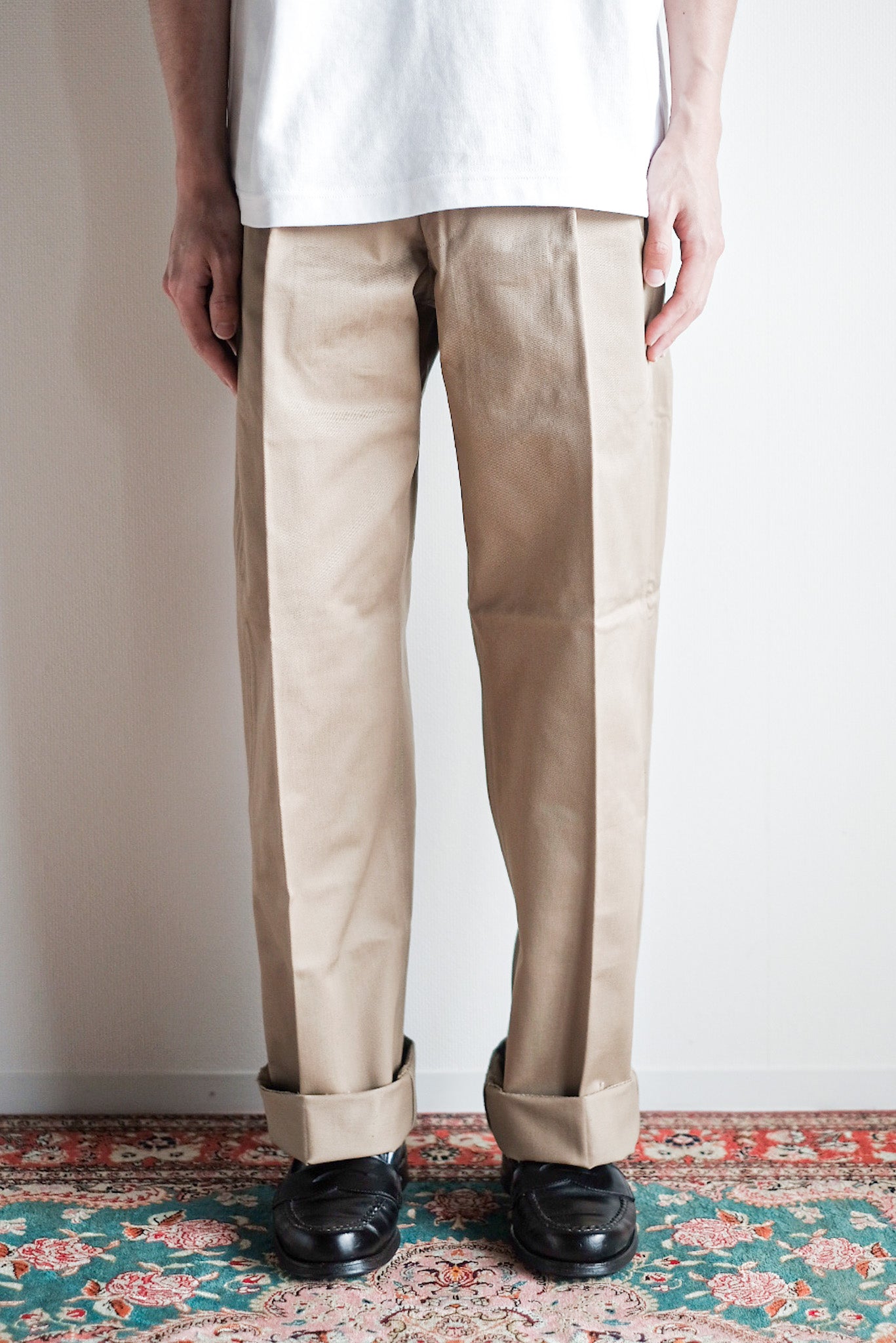 【~60's】French Army M52 Chino Trousers Size.80M "Dead Stock"