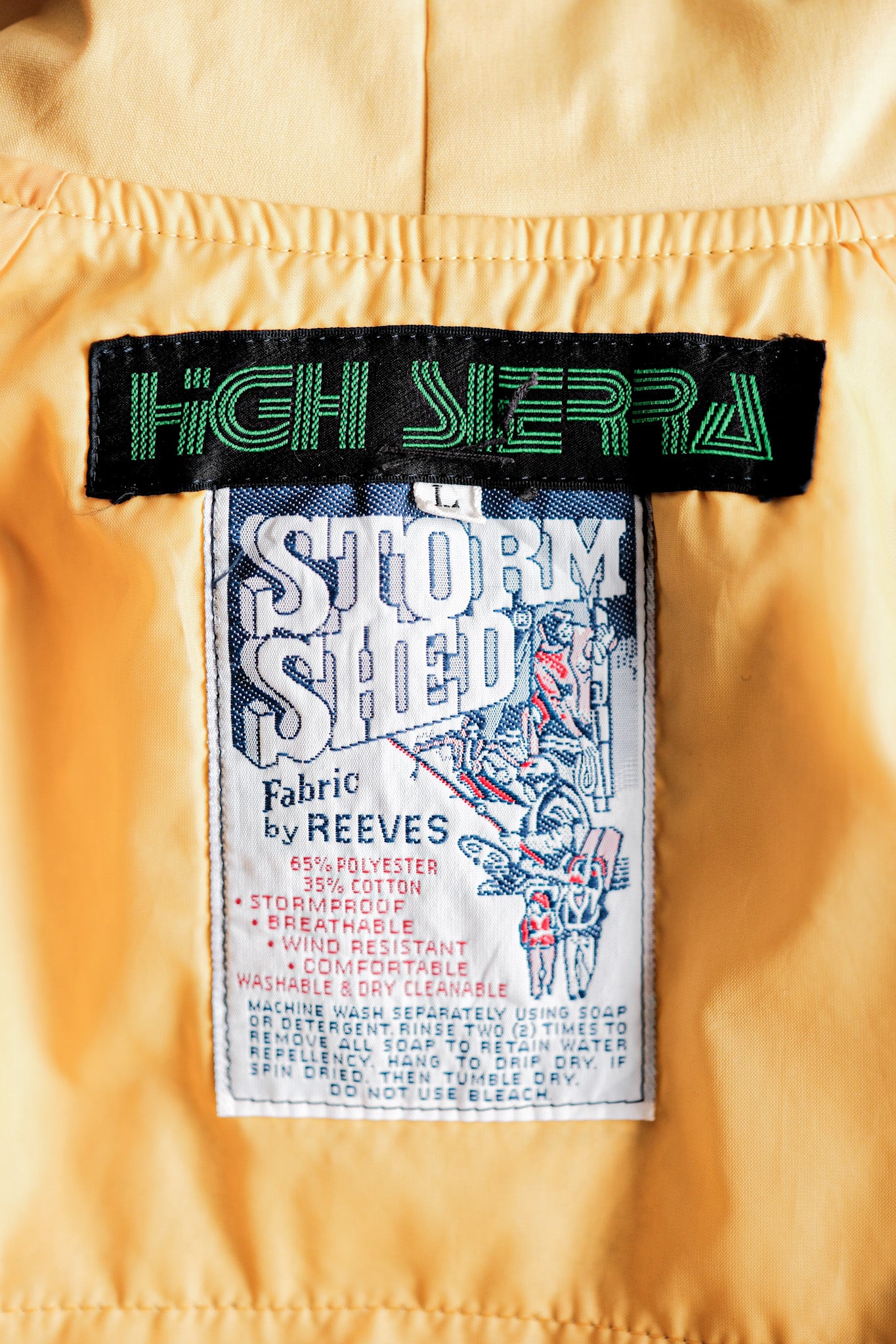 【~70's】American Vintage Cotton × Polyester Smock Size.L "HIGH SIERRA"