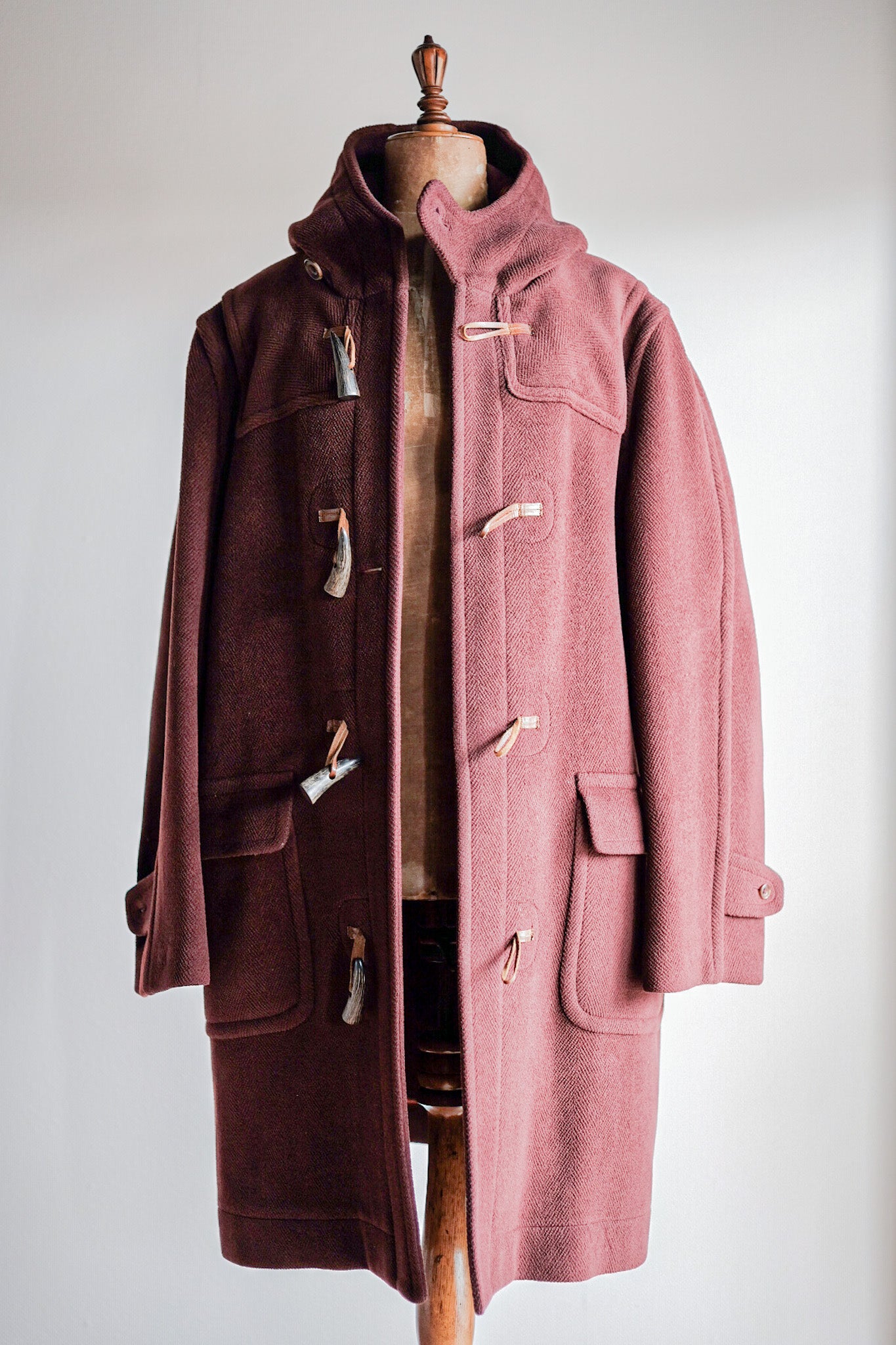 【~90's】Old INVERTERE Wool Duffle Coat "Moorbrook"