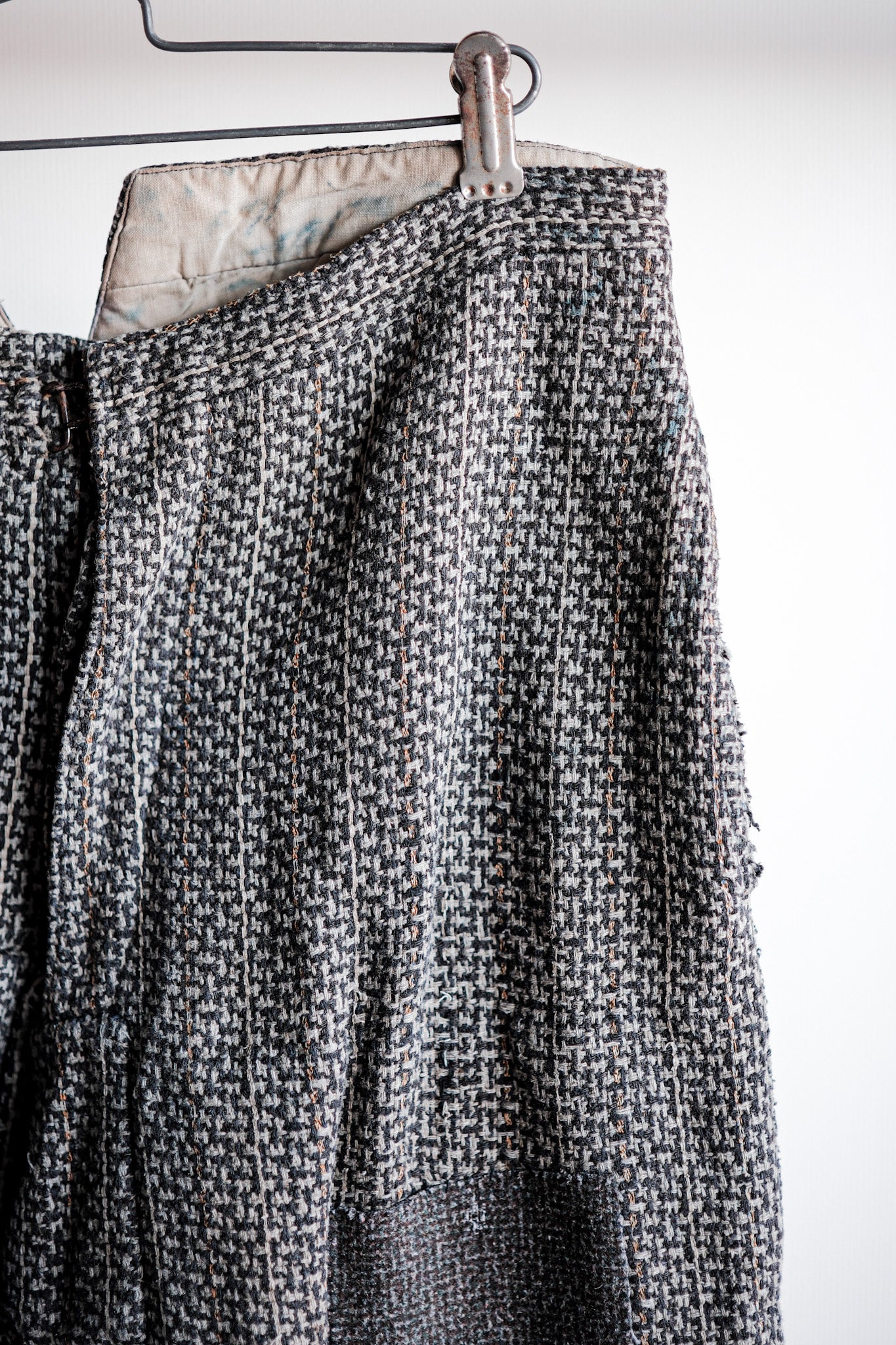 【~20's】French Vintage Homemade Wool Work Pants "Patchwork"