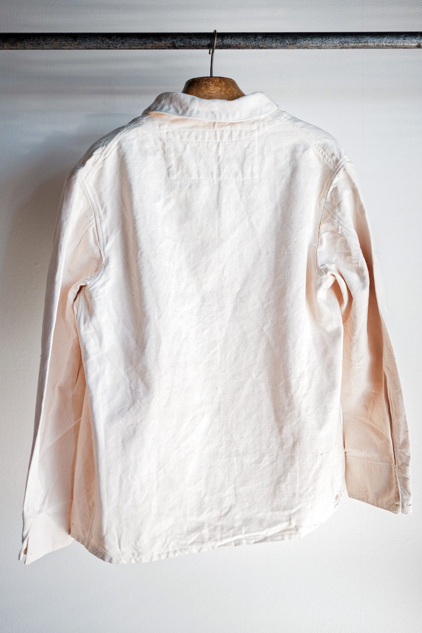 【~30's】French Navy Linen Sailor Smock "Dead Stock"