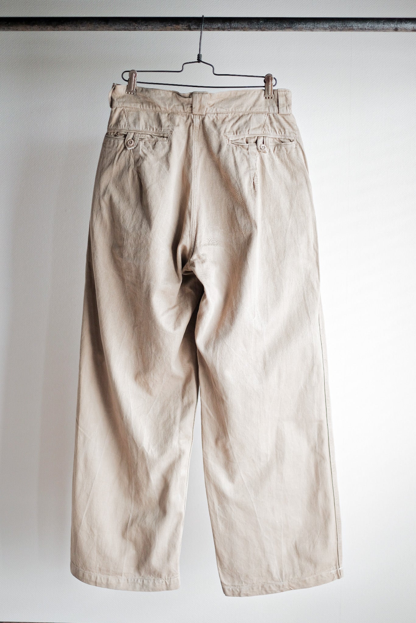 【~50's】French Army M52 Chino Trousers Size.76C "Indochina Model"