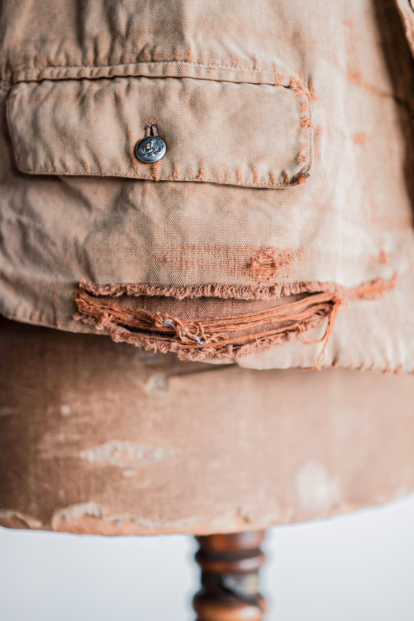 【~30's】French Vintage Cotton Hunting Gilet