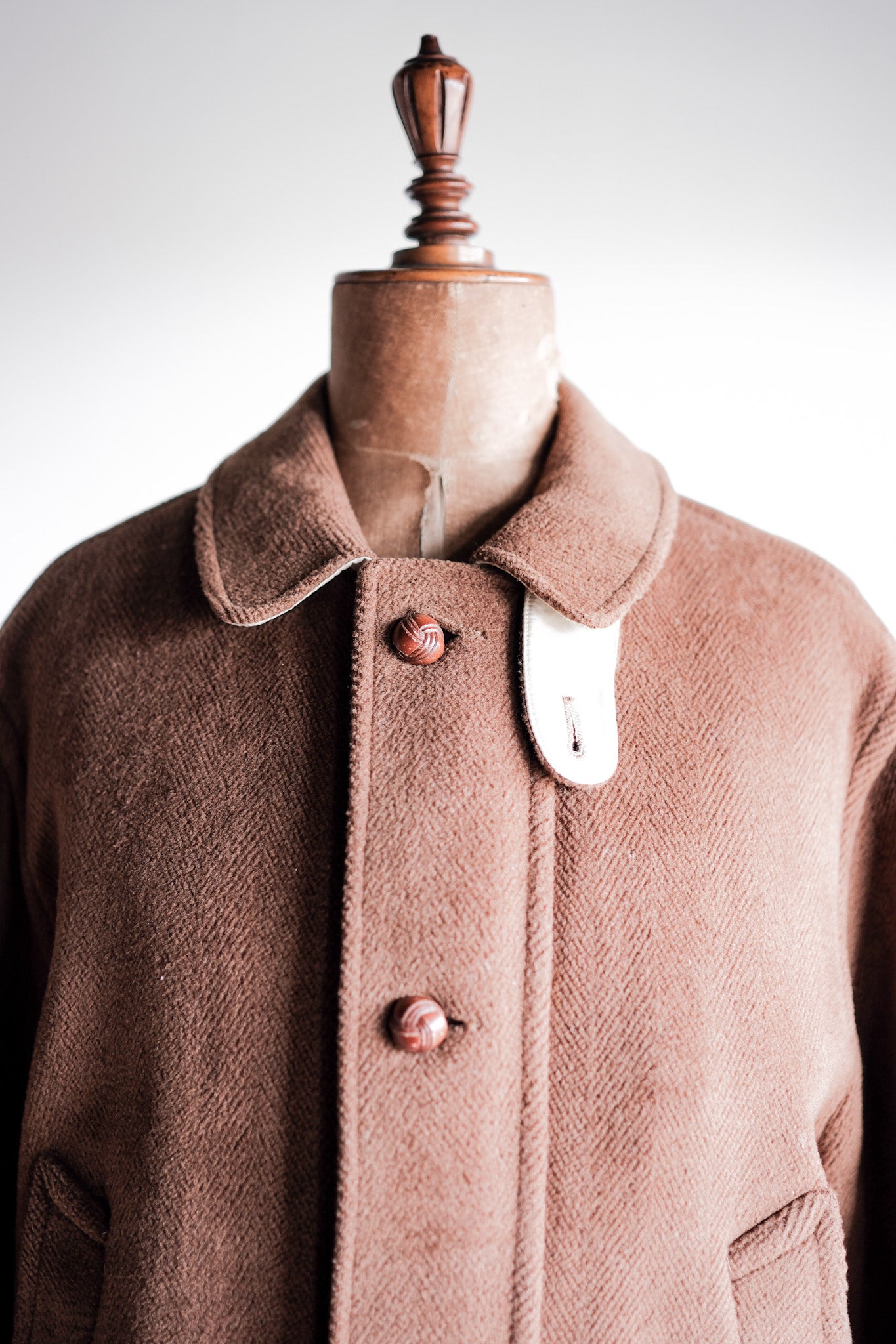 【~90's】Old INVERTERE Wool Jacket With Chin Strap "Moorbrook"